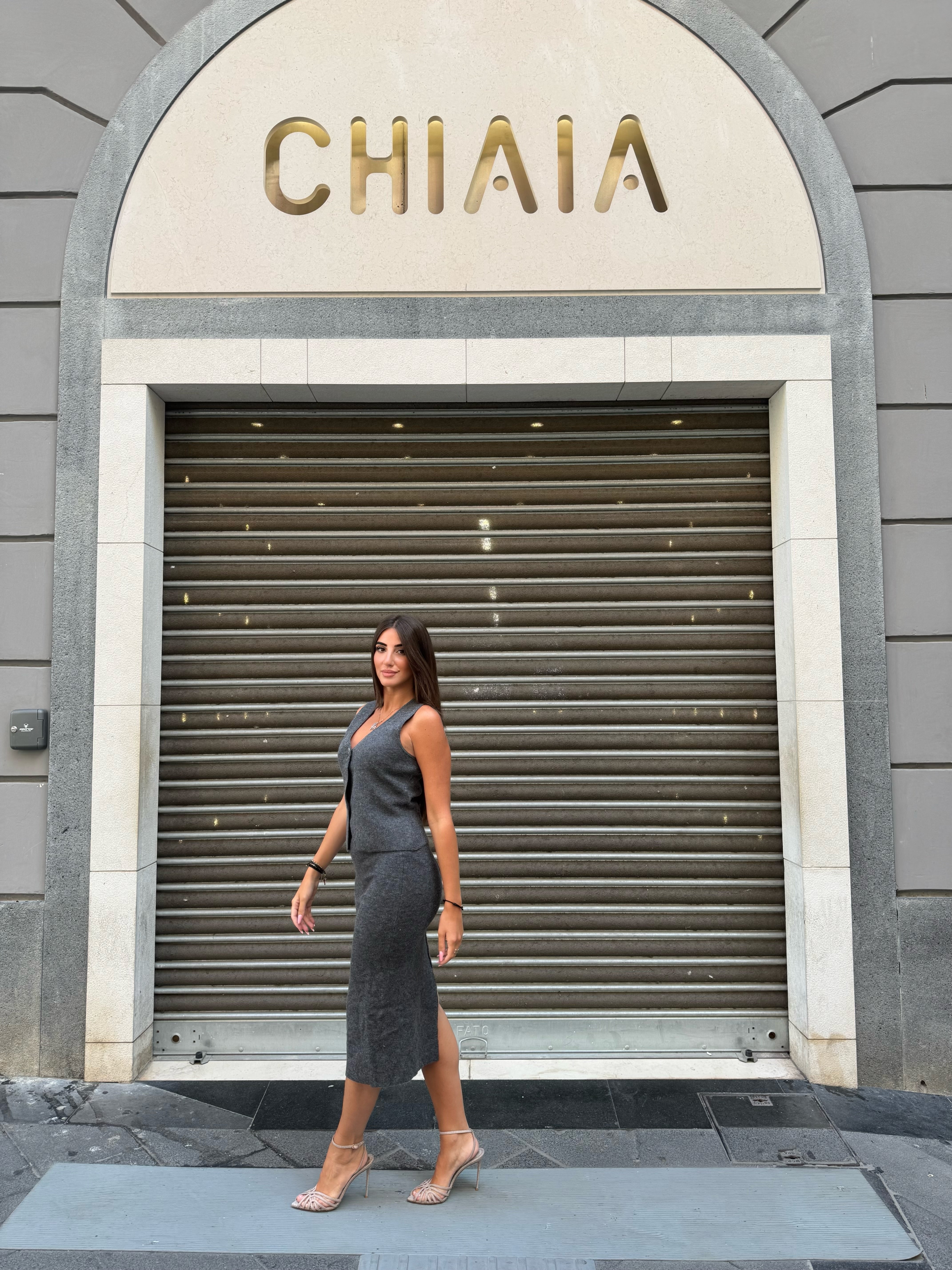Coordinato in maglia con gilet e gonna Vero Moda