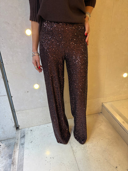 Pantalone paillettes palazzo Emisphere