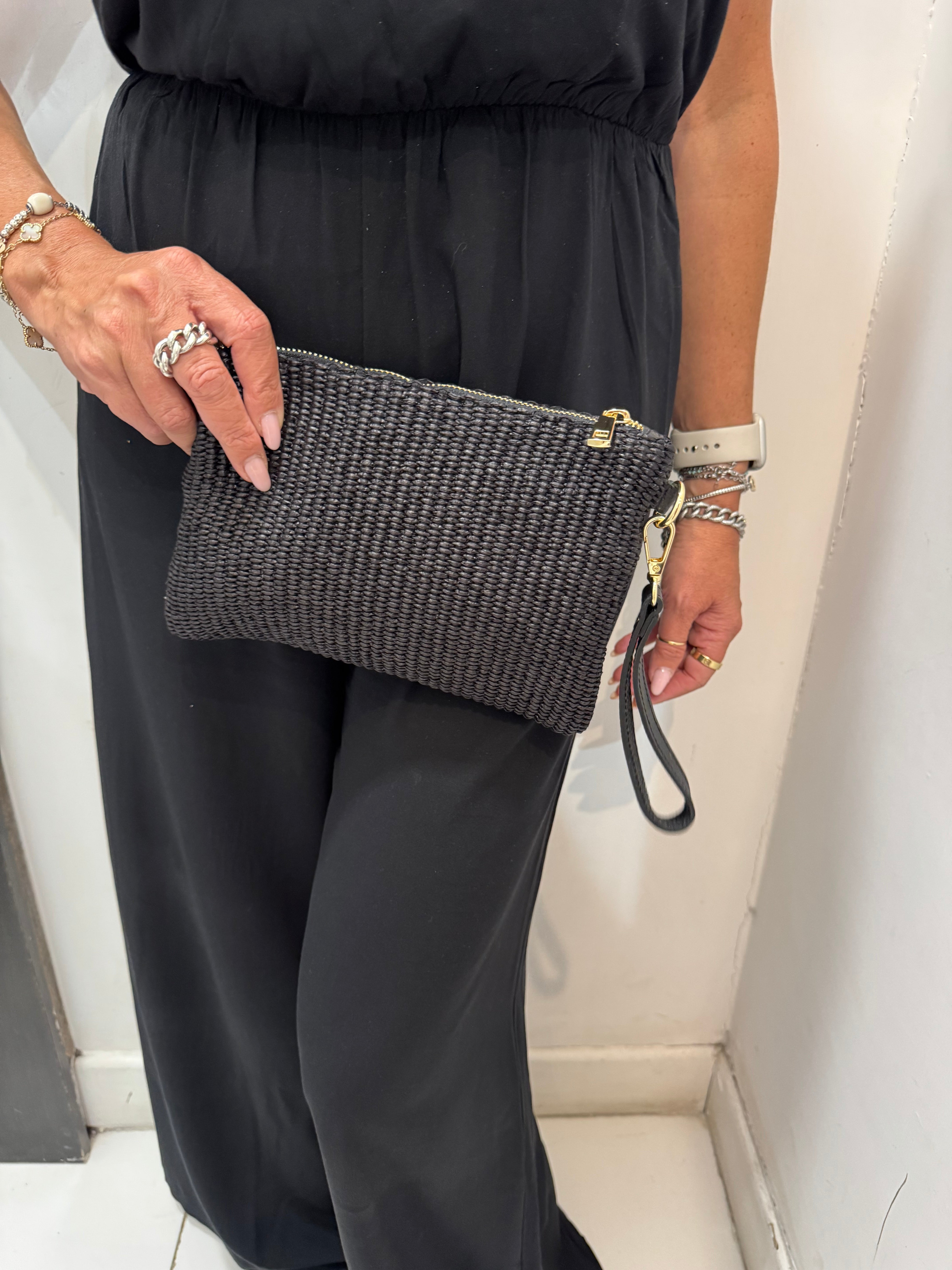 Pochette in rafia “Riviera” Emisphere