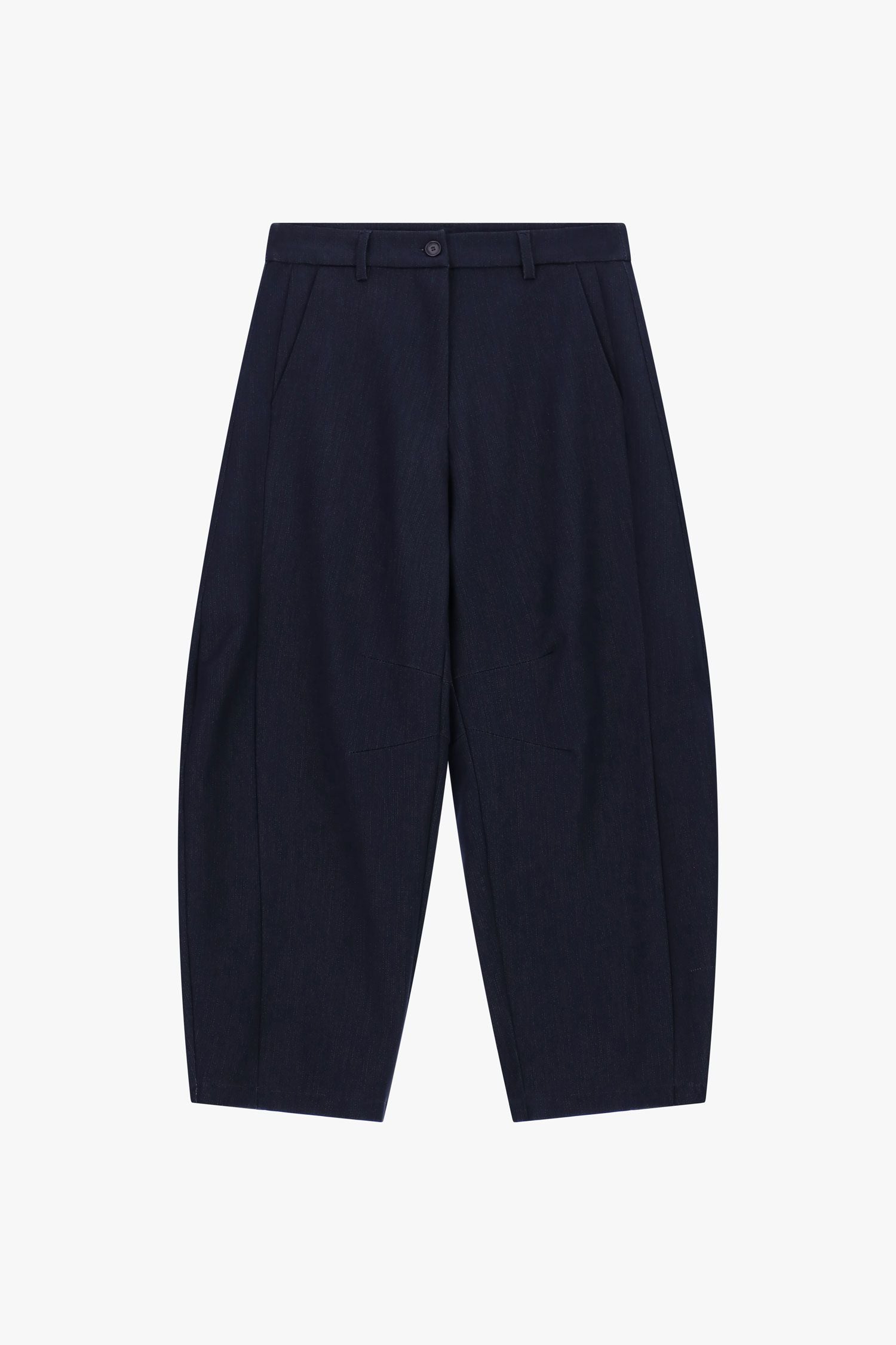 Pantaloni ampi cropped vita alta con pinces Imperial