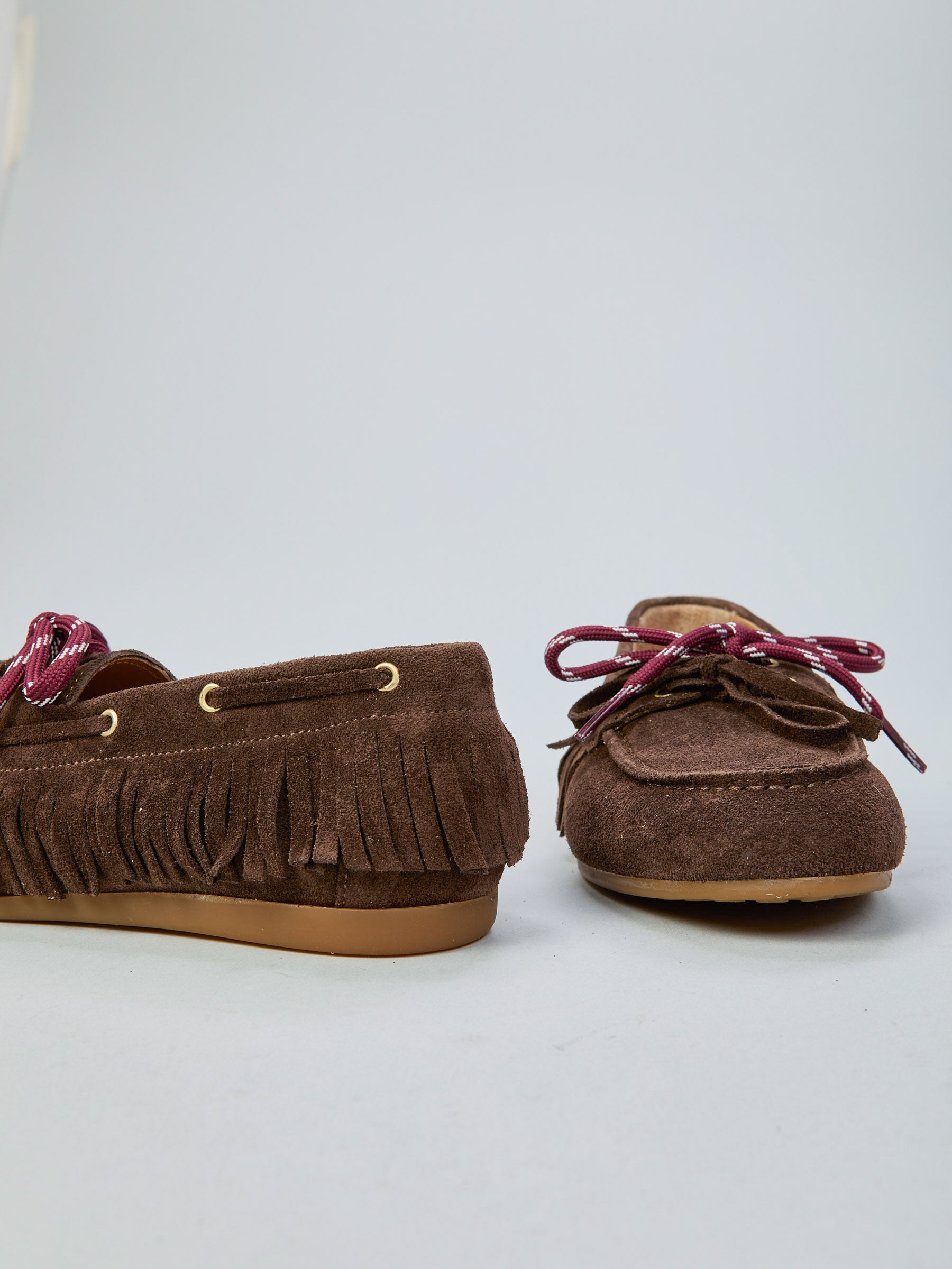 Mocassino in camoscio con frange Ovyé