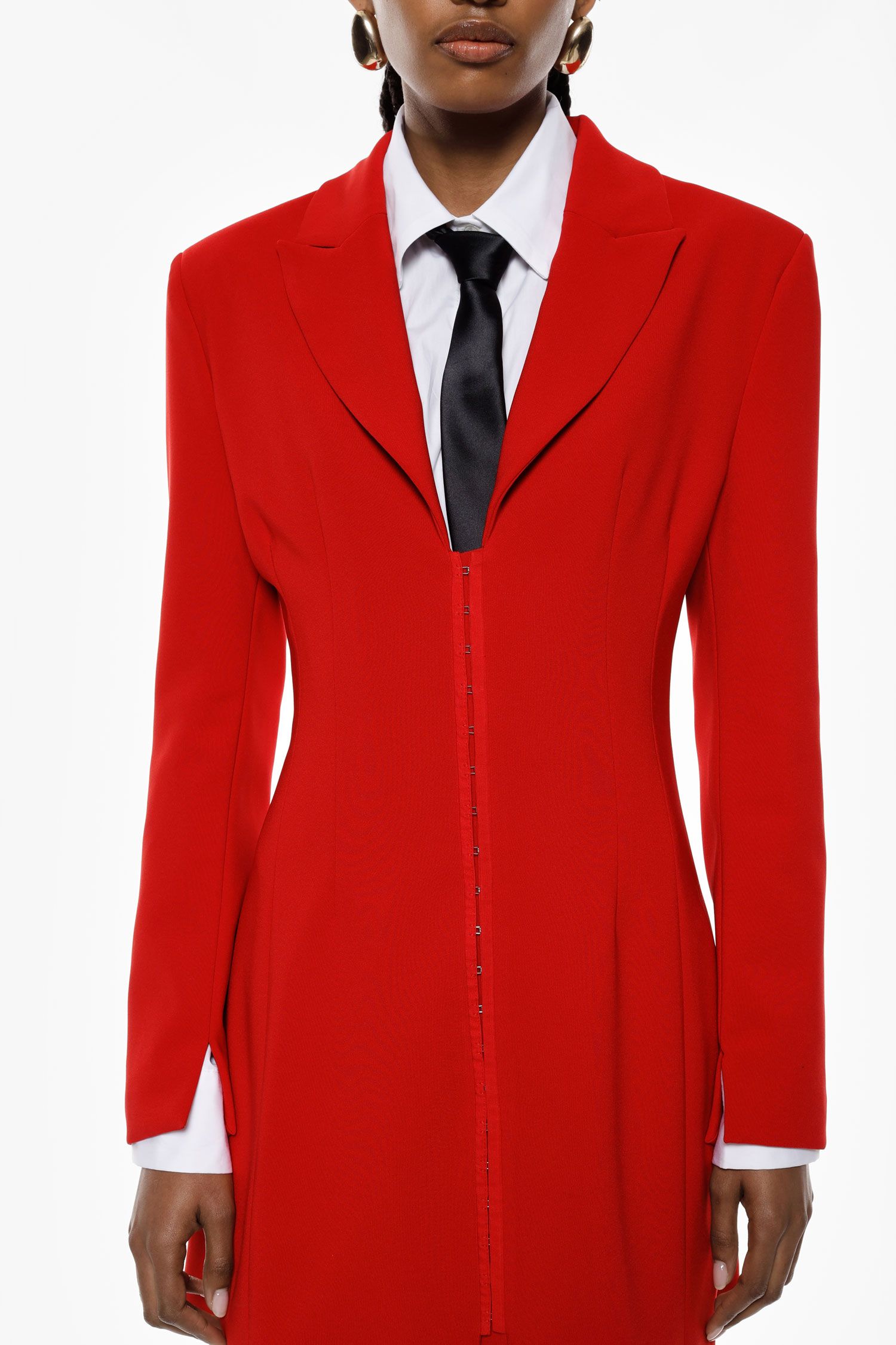 Abito corto con revers e chiusura centrale Imperial