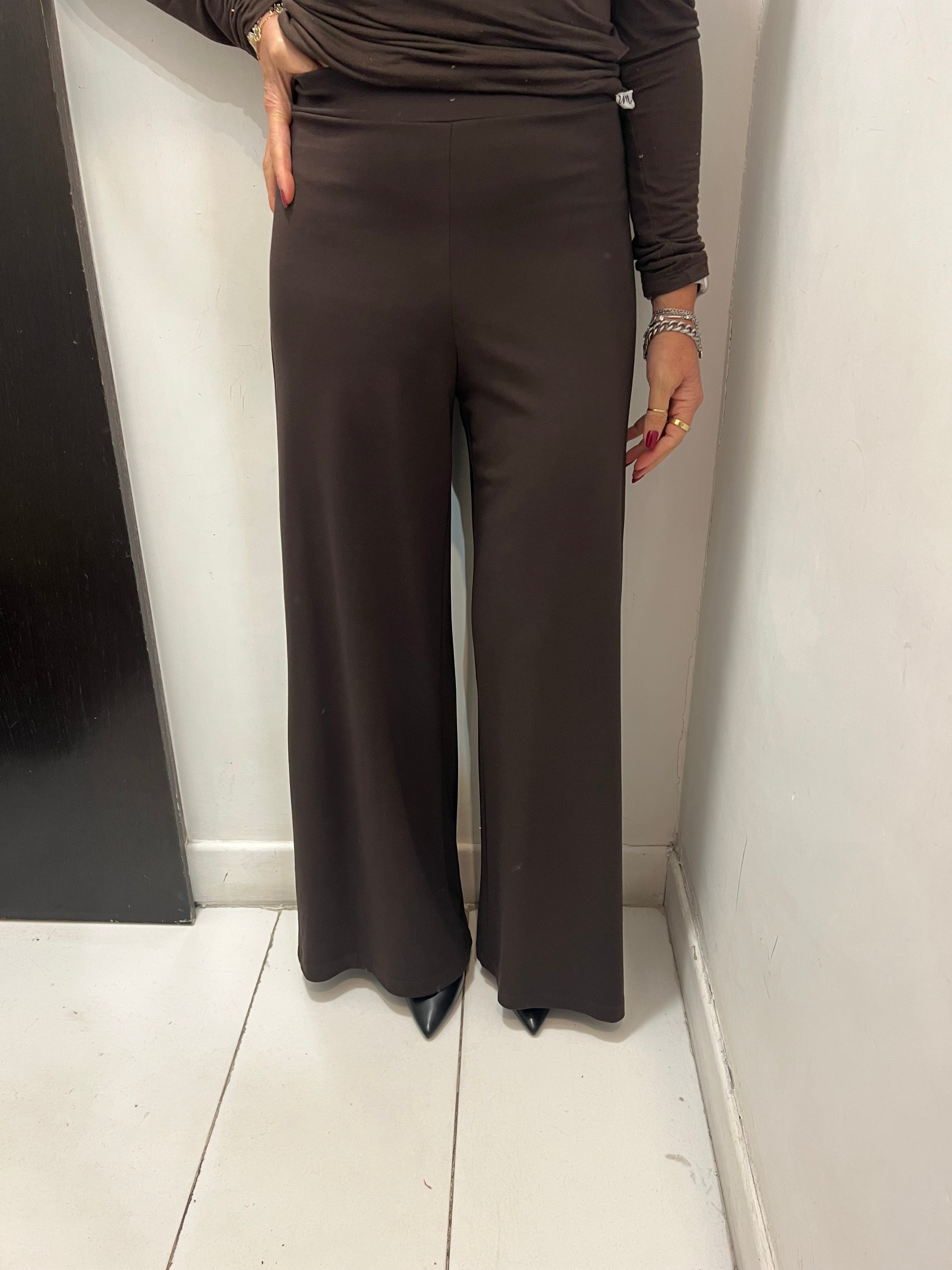 Pantalone in punto milano con bustino modello zampa Emisphere