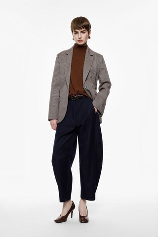 Pantaloni ampi cropped vita alta con pinces Imperial