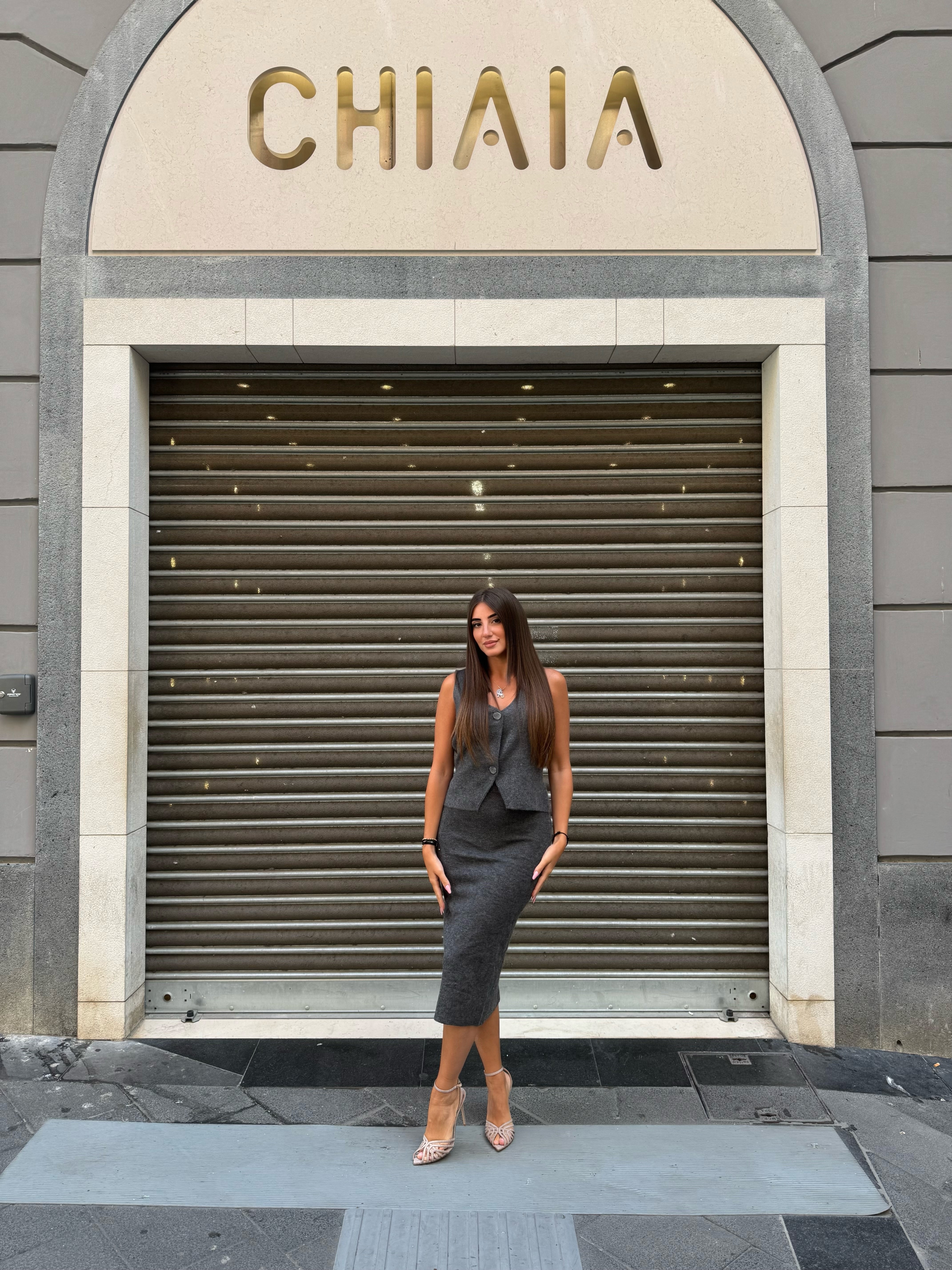 Coordinato in maglia con gilet e gonna Vero Moda