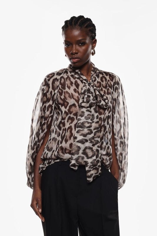 Camicia con collo a punta stampa Imperial