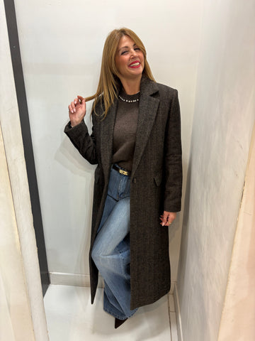 Cappotto spigato stile uomo Hanita