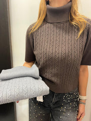 Maglia collo alto mezza manica Brizzi