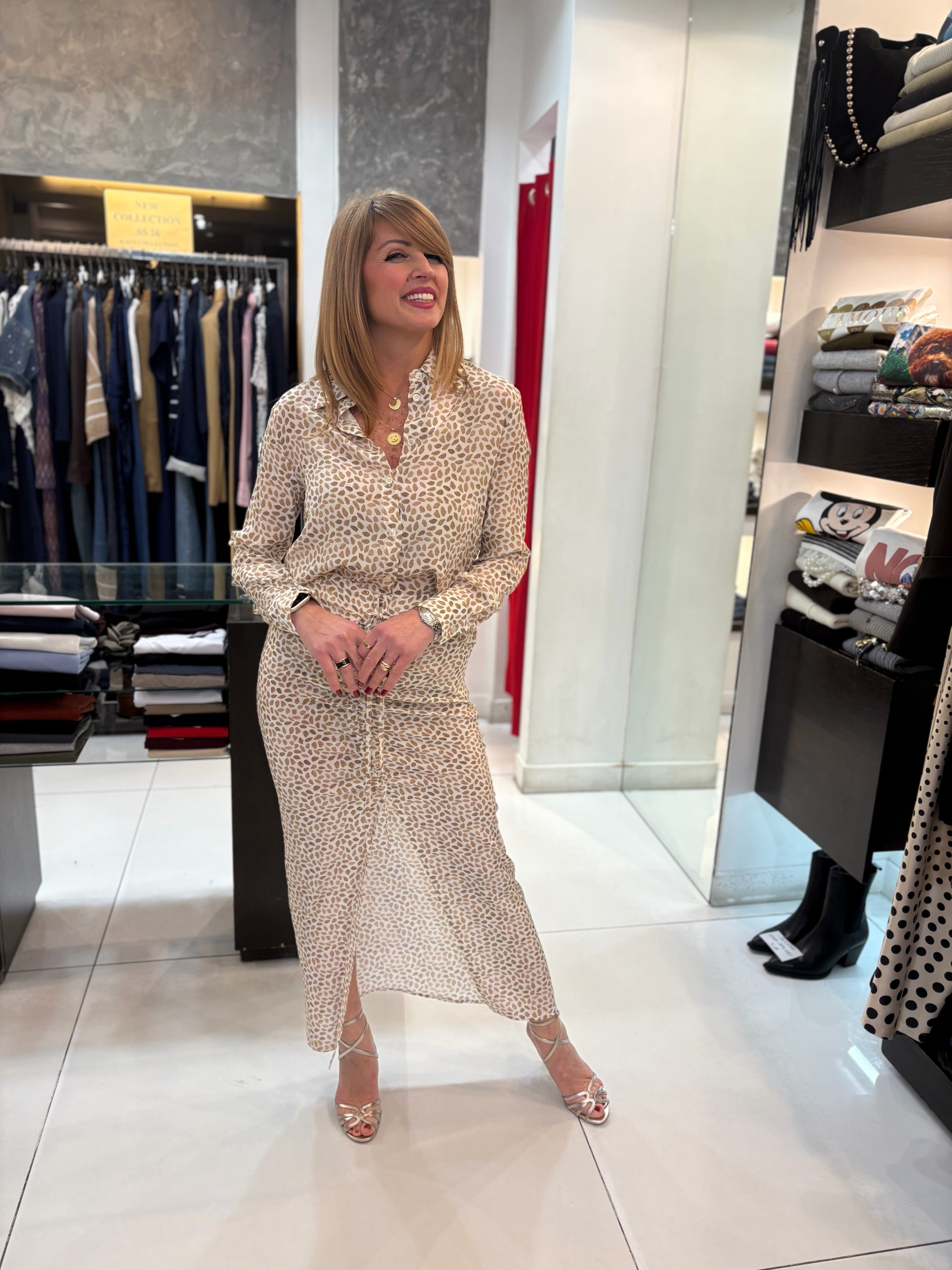 Camicia stampata con macula Kaos Donna