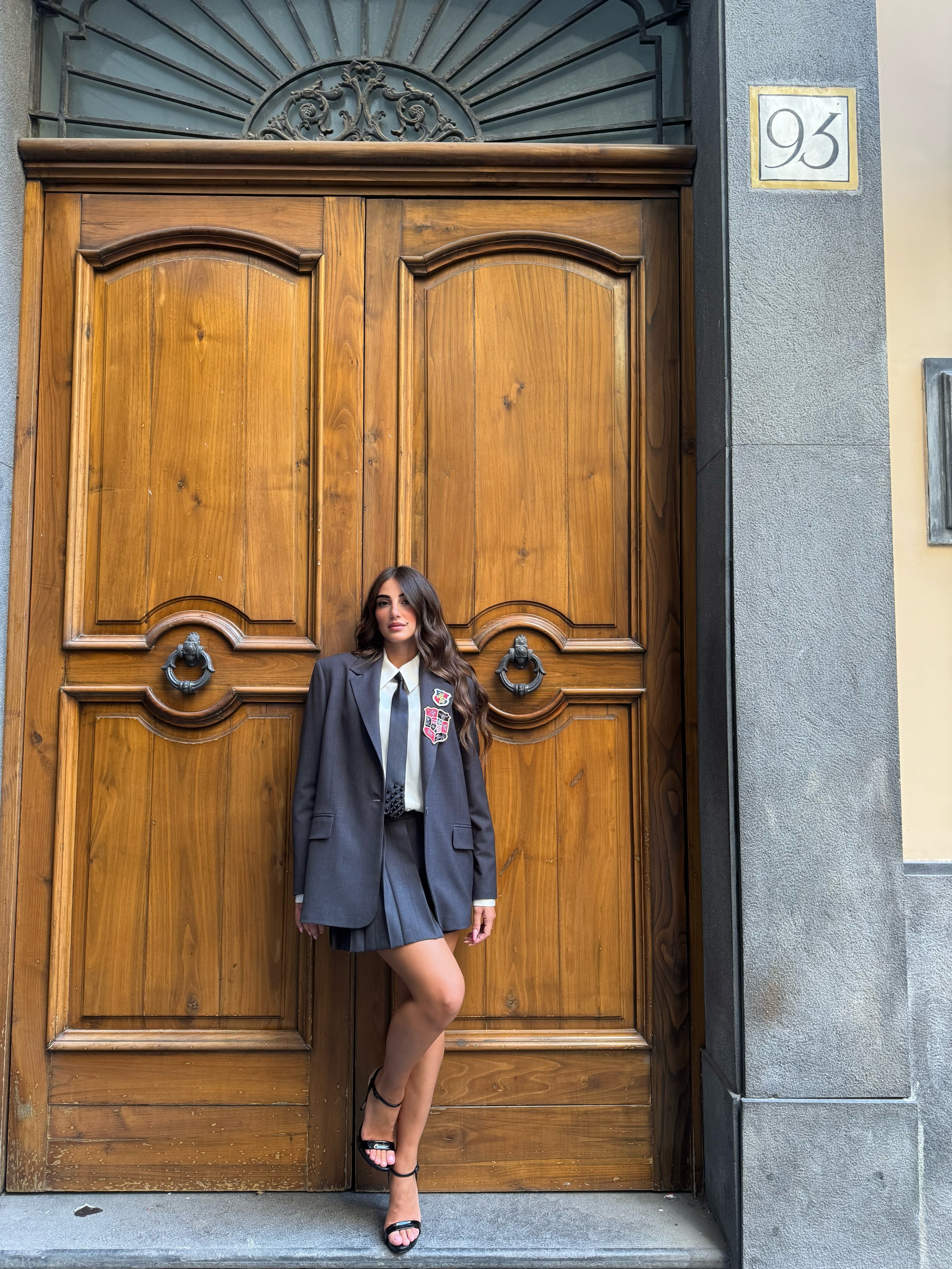 Blazer over monopetto con patch Hanita