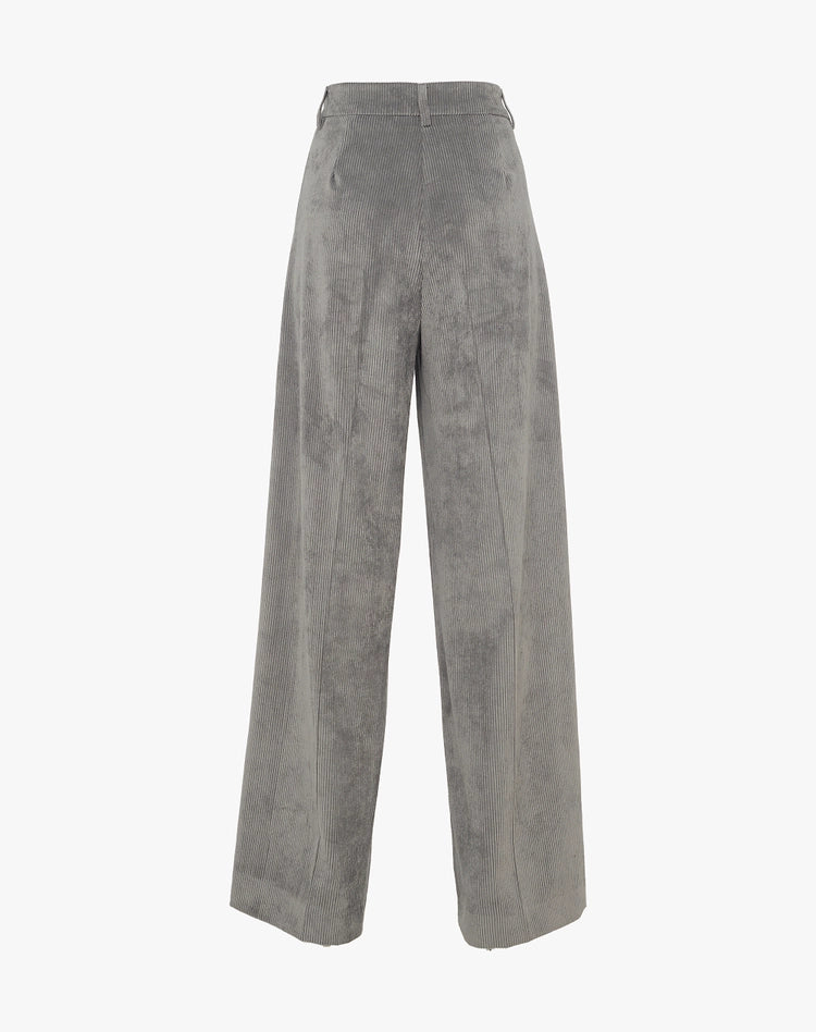 Pantalone straight in velluto a coste Manila Grace