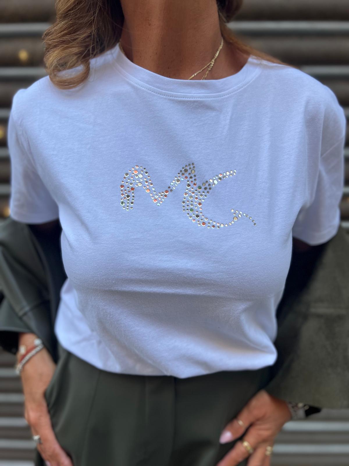 T-Shirt logo strass Manila Grace