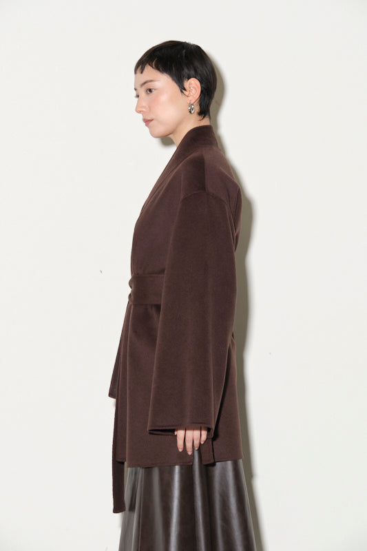 Cappotto Kimono in Lana con Cintura Kaos Donna