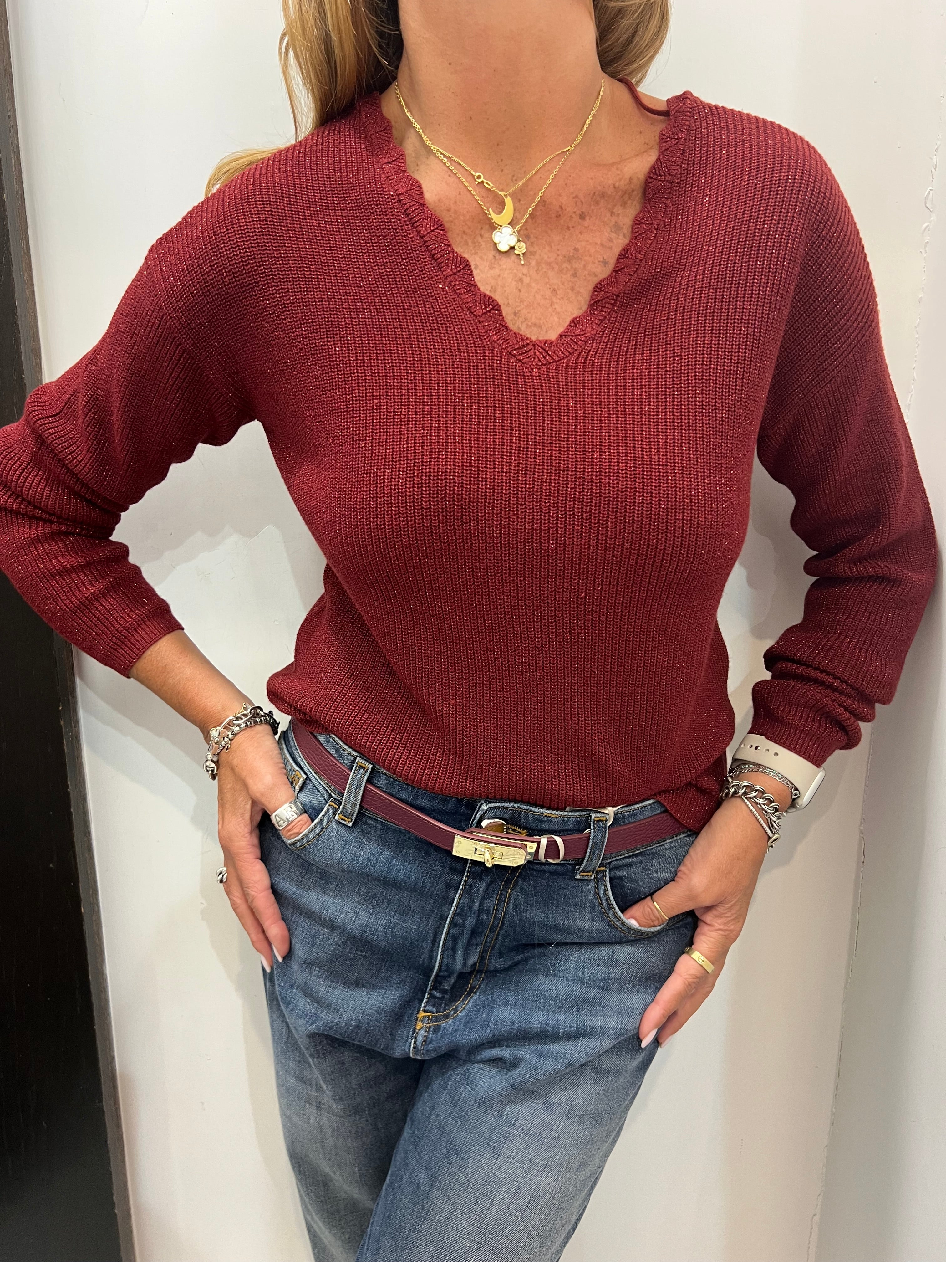Maglia scollo a v Vero Moda