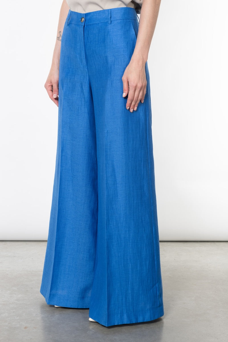 Pantalone palazzo misto lino Kaos Donna