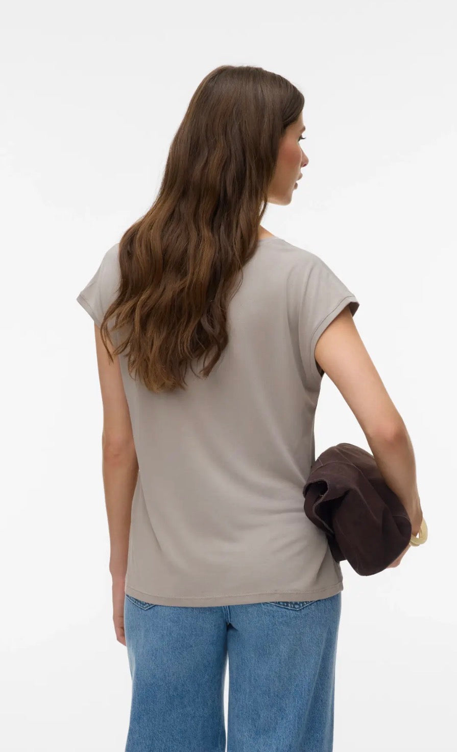 T-shirt scollo a V in modal Vero Moda