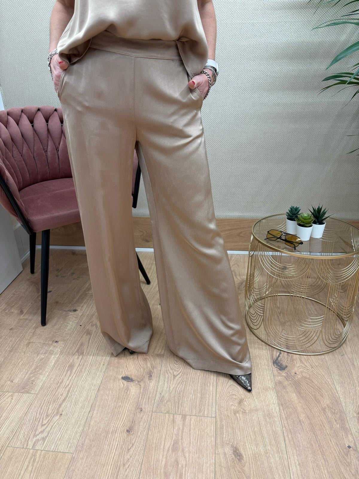 Pantalone palazzo con elastico sul retro Kaos Jeans