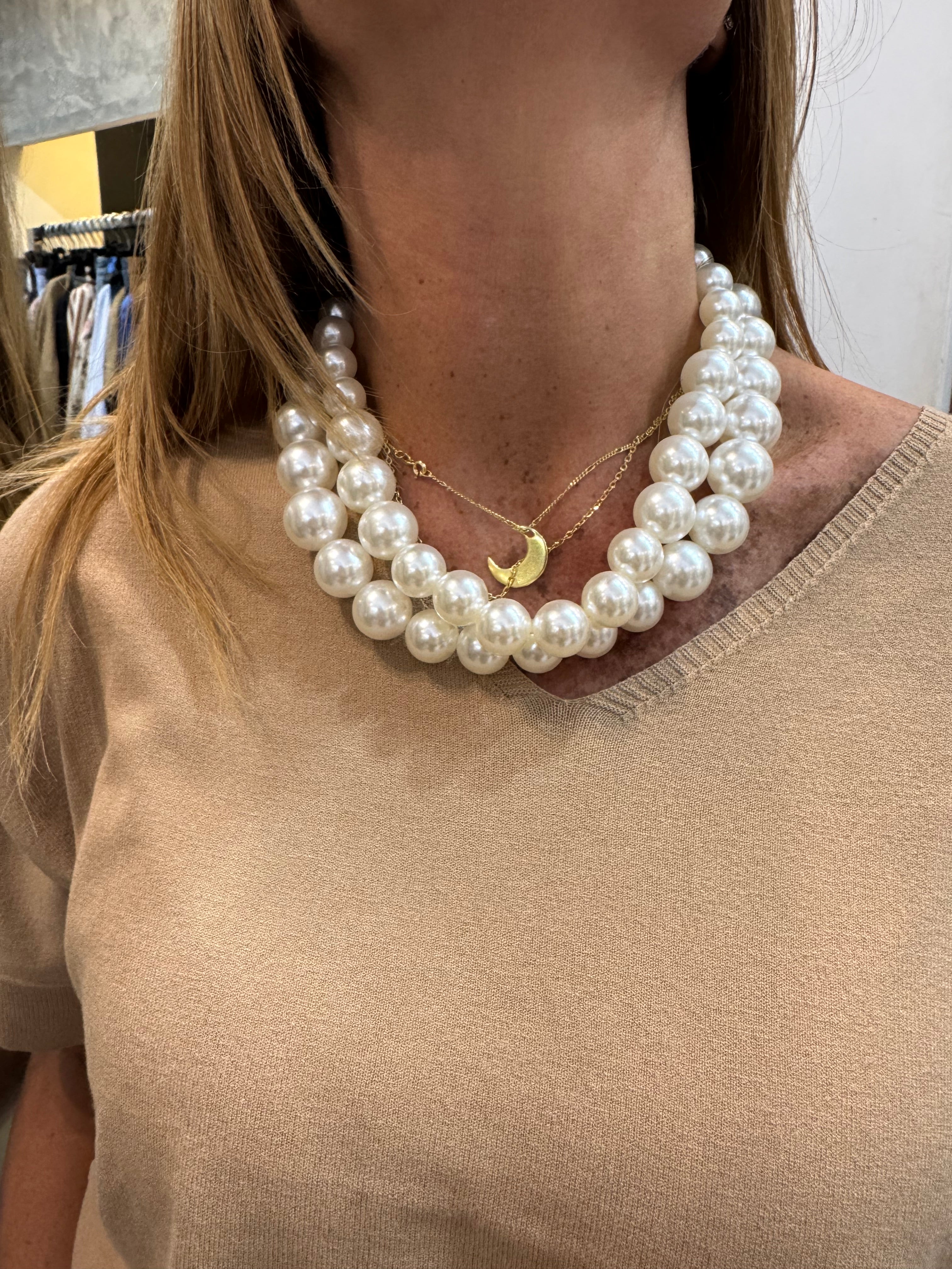 Collana girocollo perle Emisphere