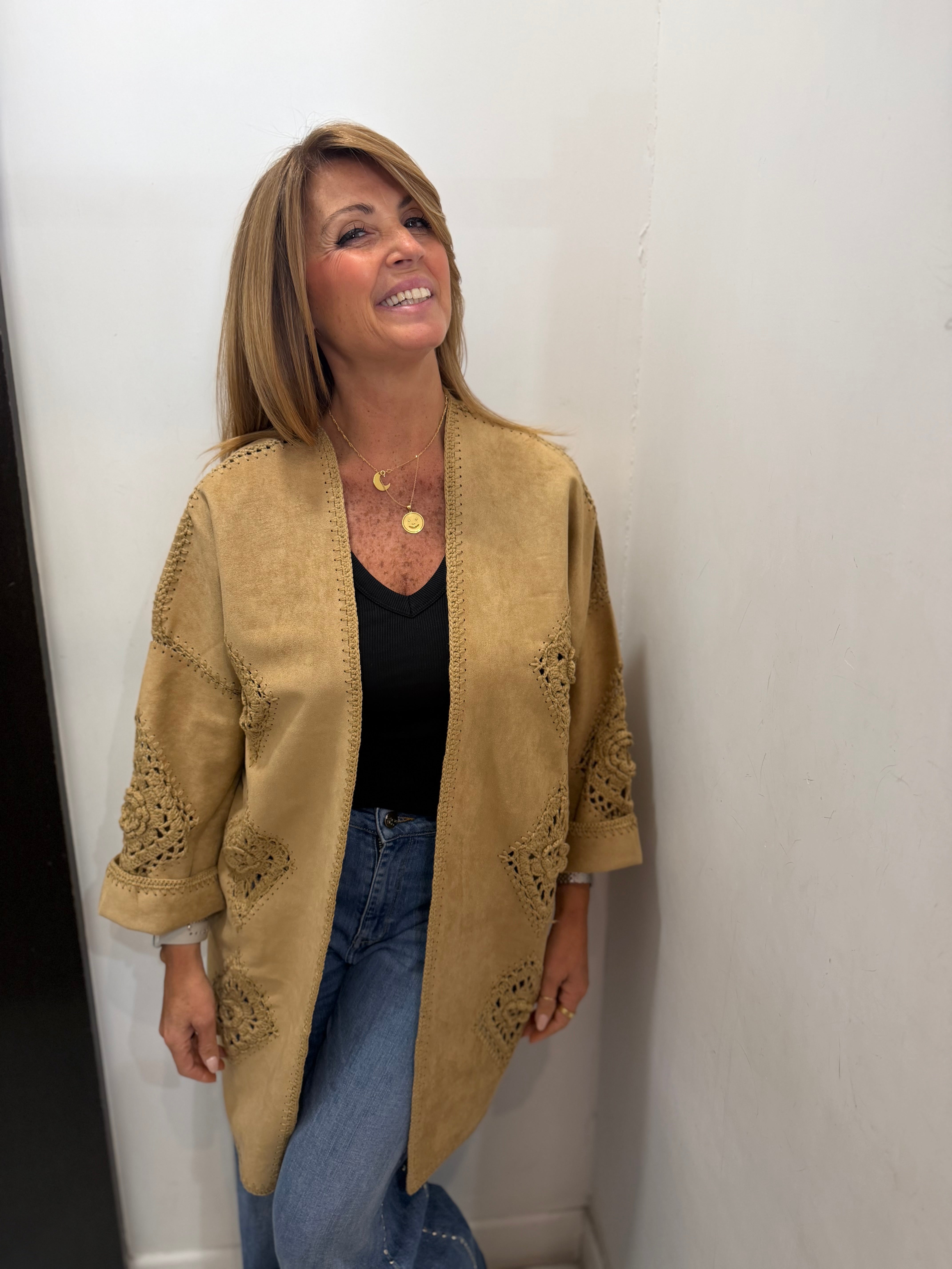Spolvero suede con ricamo Emisphere
