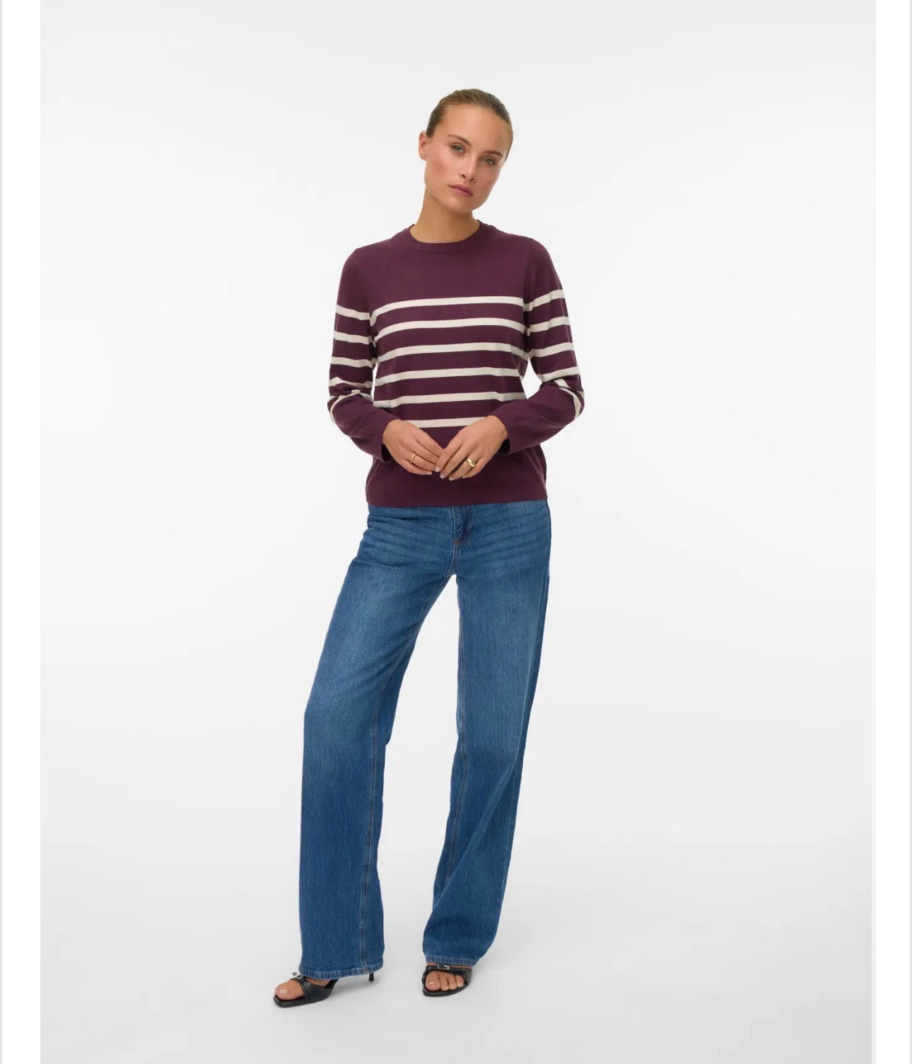 Maglia a righe girocollo Vero Moda