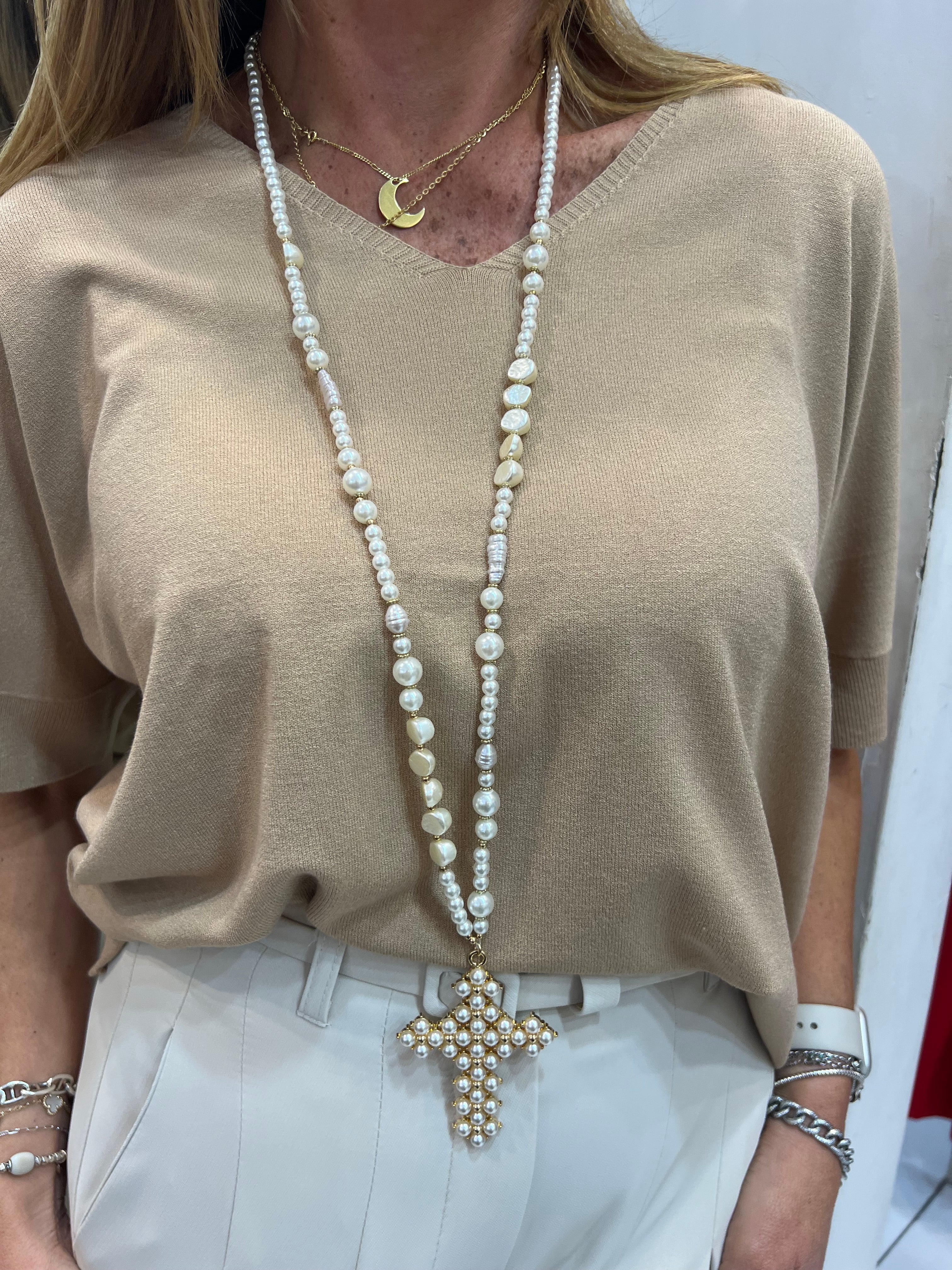 Collana croce Emisphere