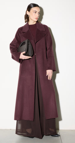 Cappotto Lungo in Misto Lana con Cintura Kaos Donna