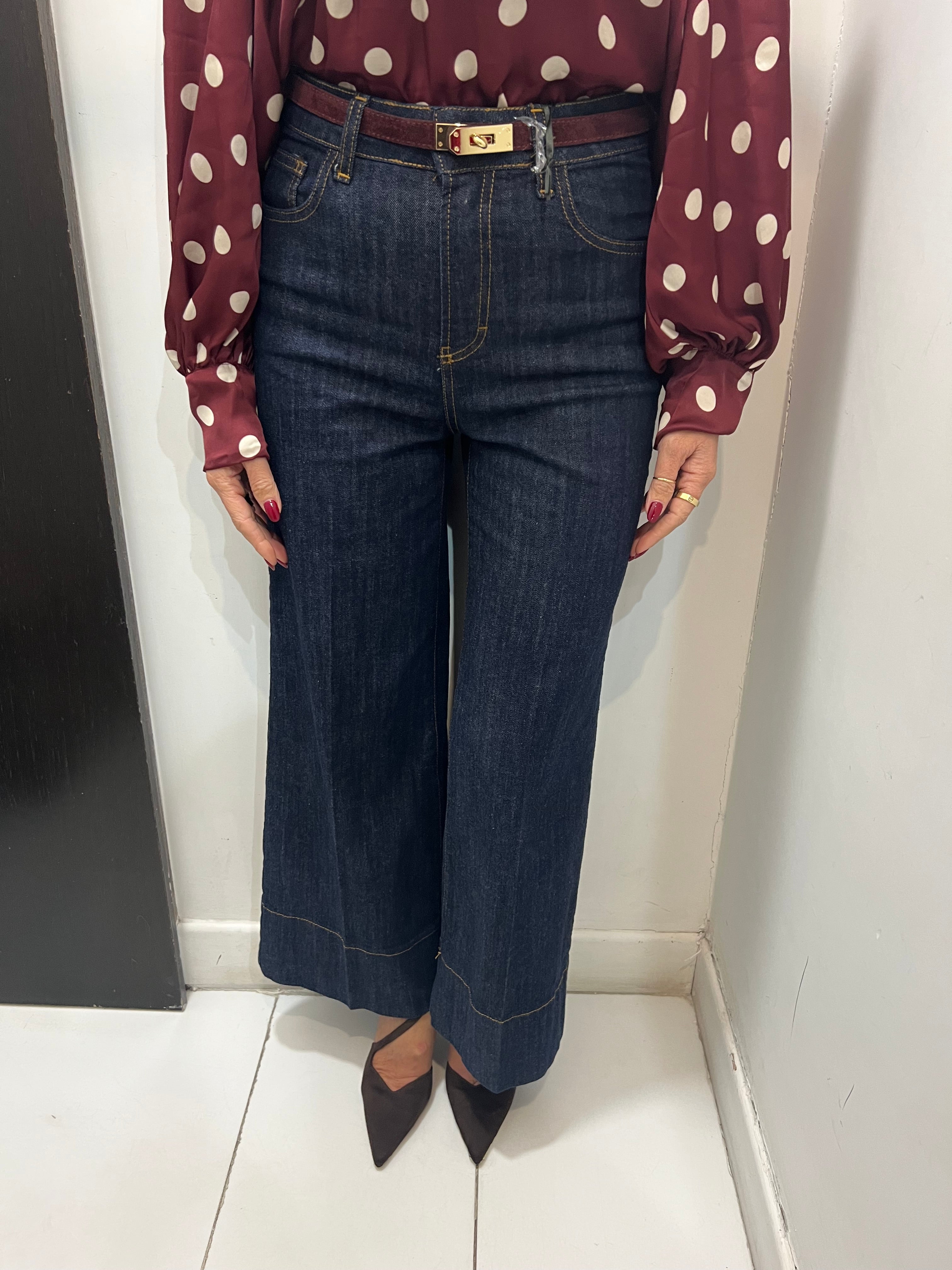 Jeans con piegone Stone Fit Emisphere