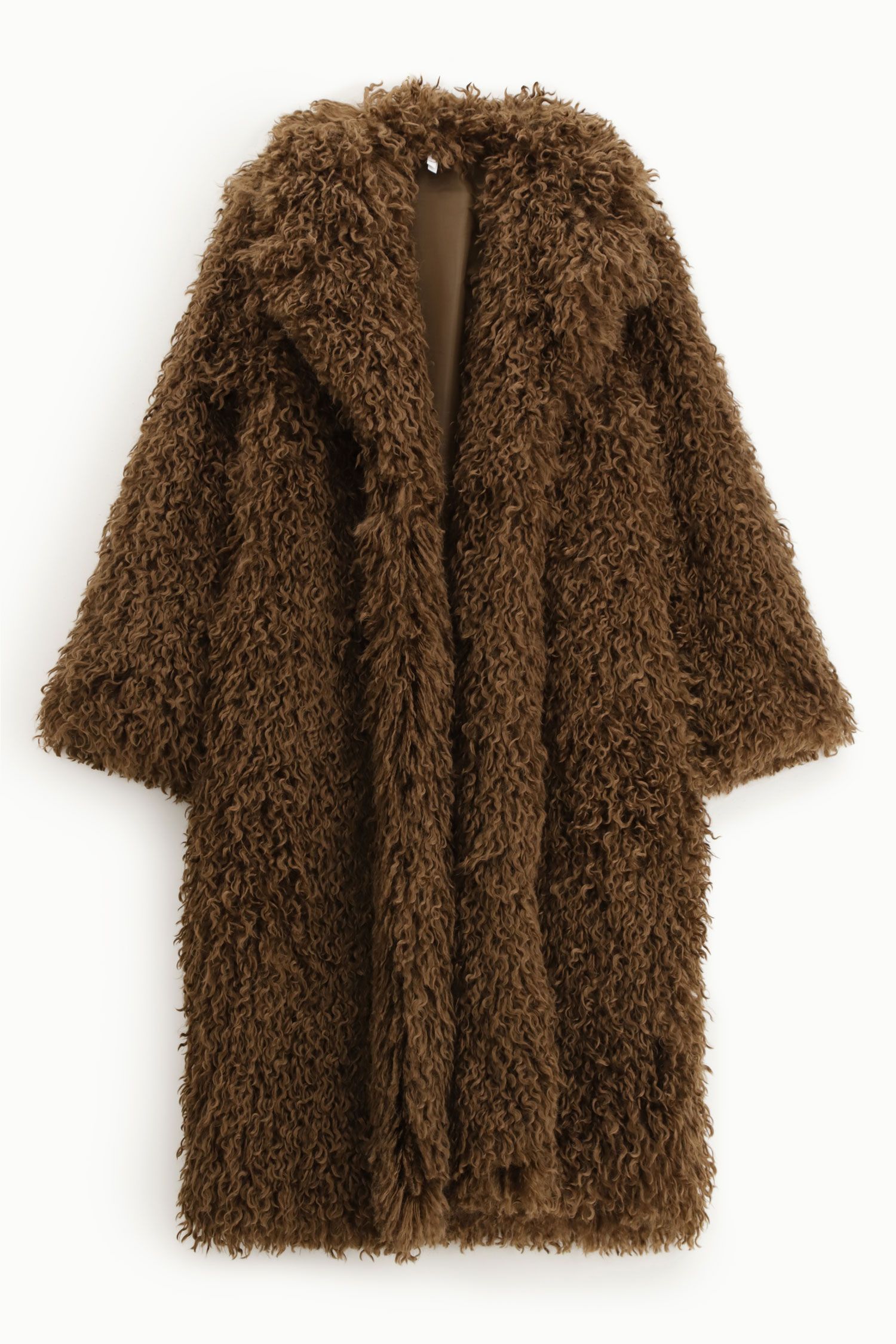 Cappotto lungo effetto riccio scollo ampio Imperial