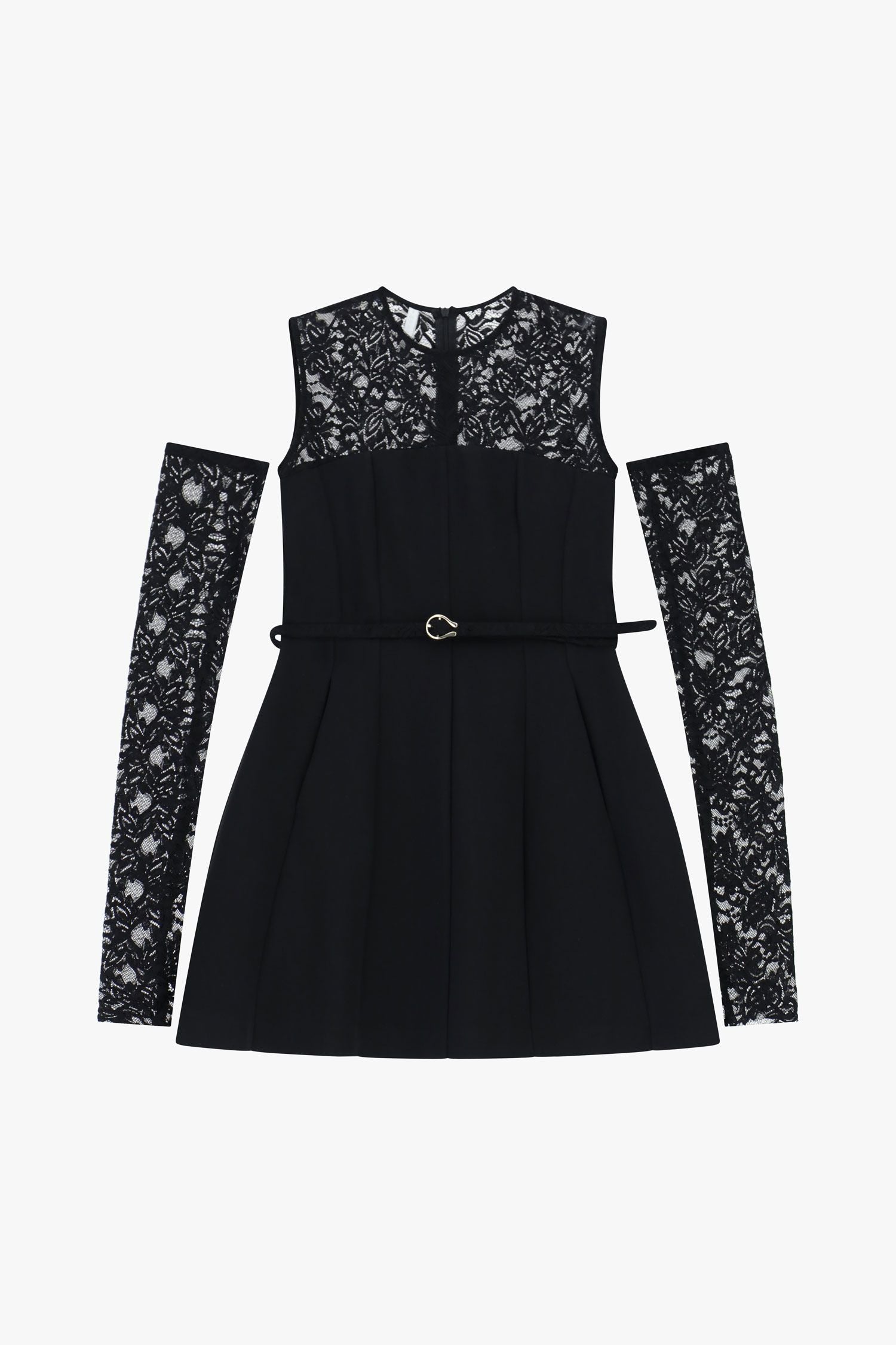 Abito corto con maniche staccabili in pizzo Imperial