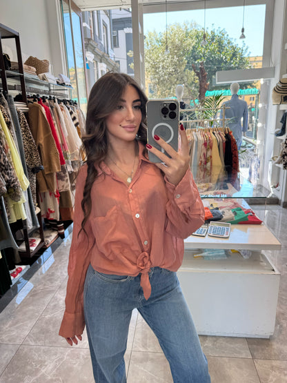 Camicia Barbados in lino basic Emisphere