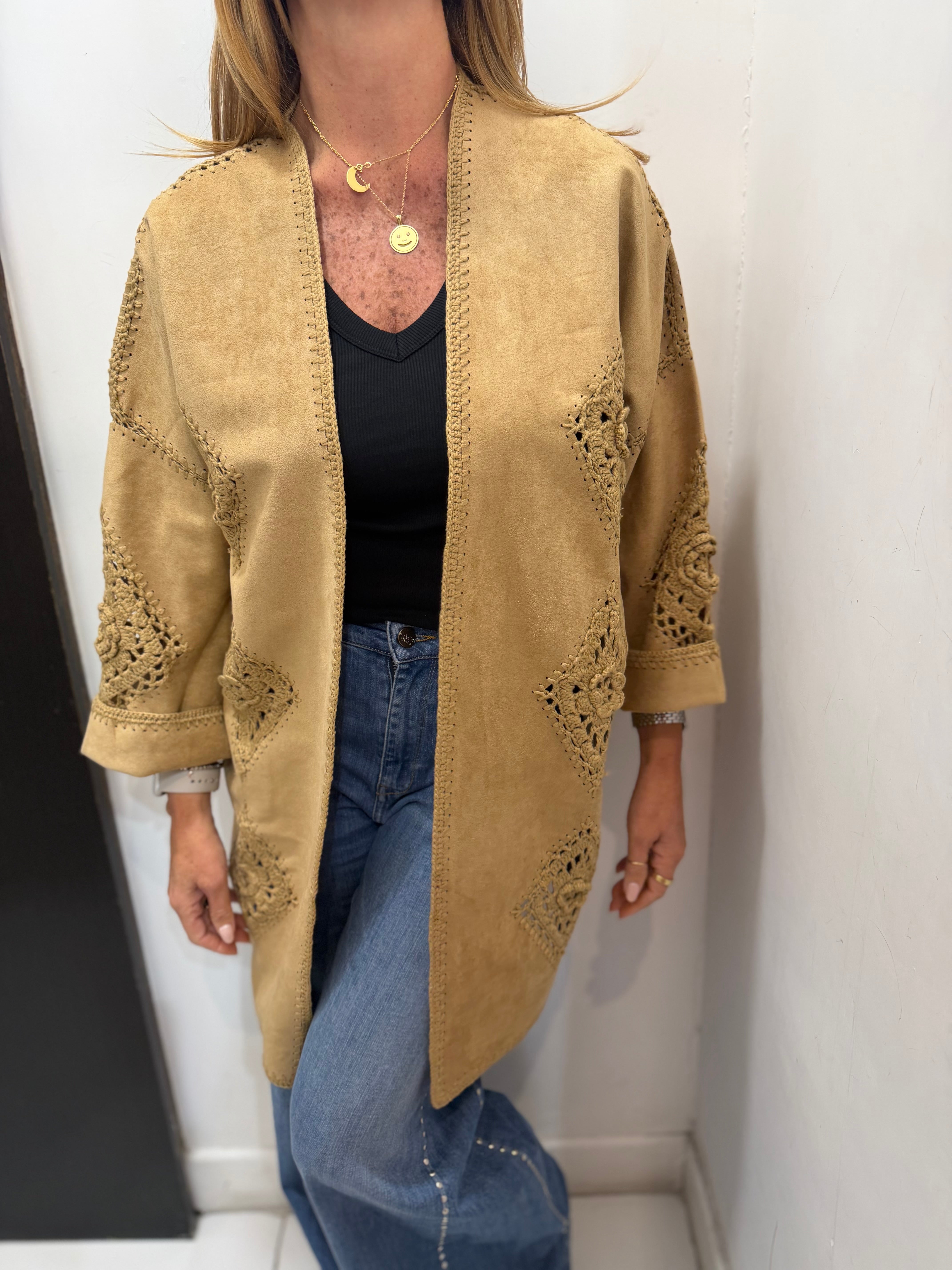 Spolvero suede con ricamo Emisphere