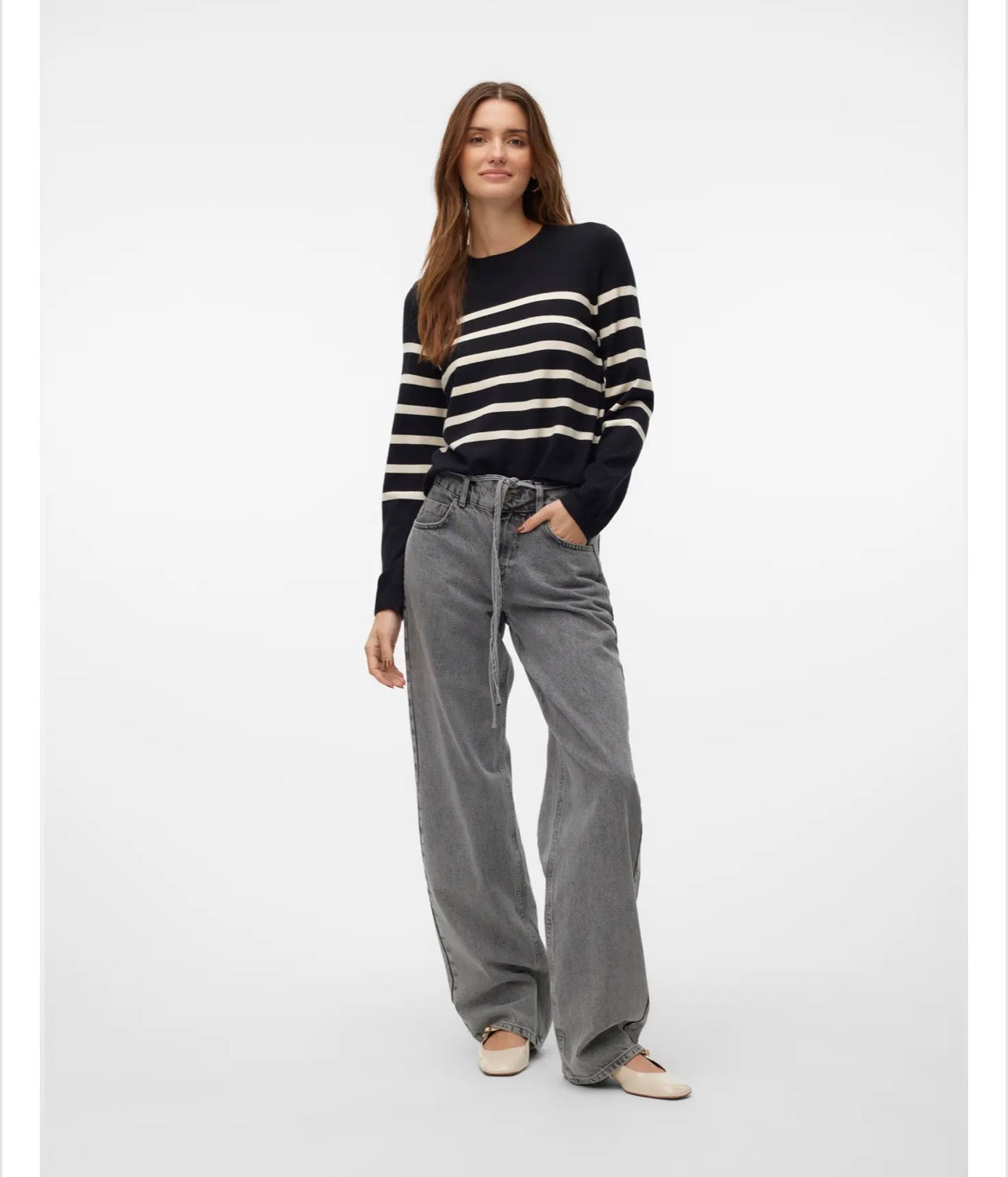 Maglia a righe girocollo Vero Moda