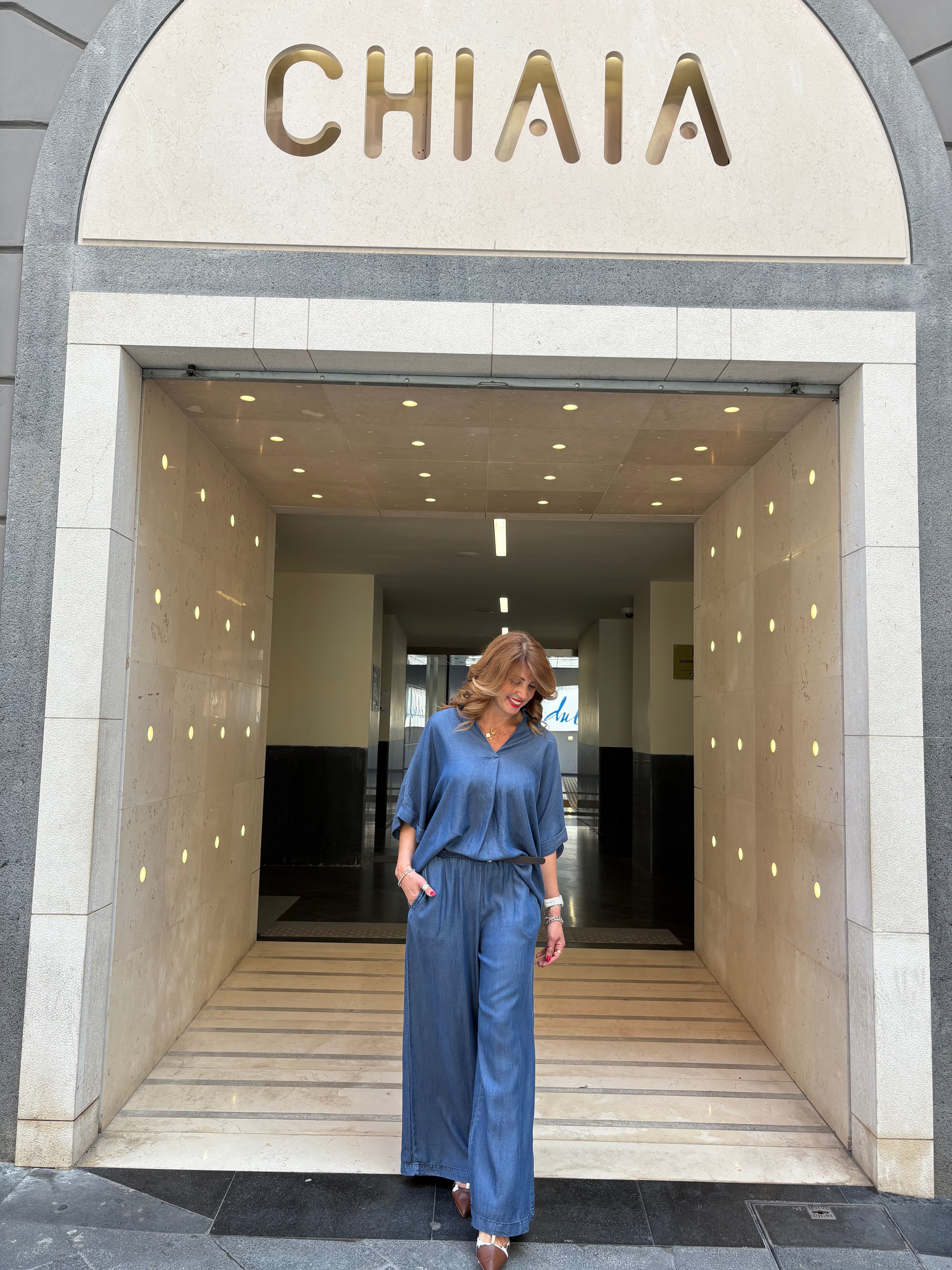 Pantalone chambray relax Please