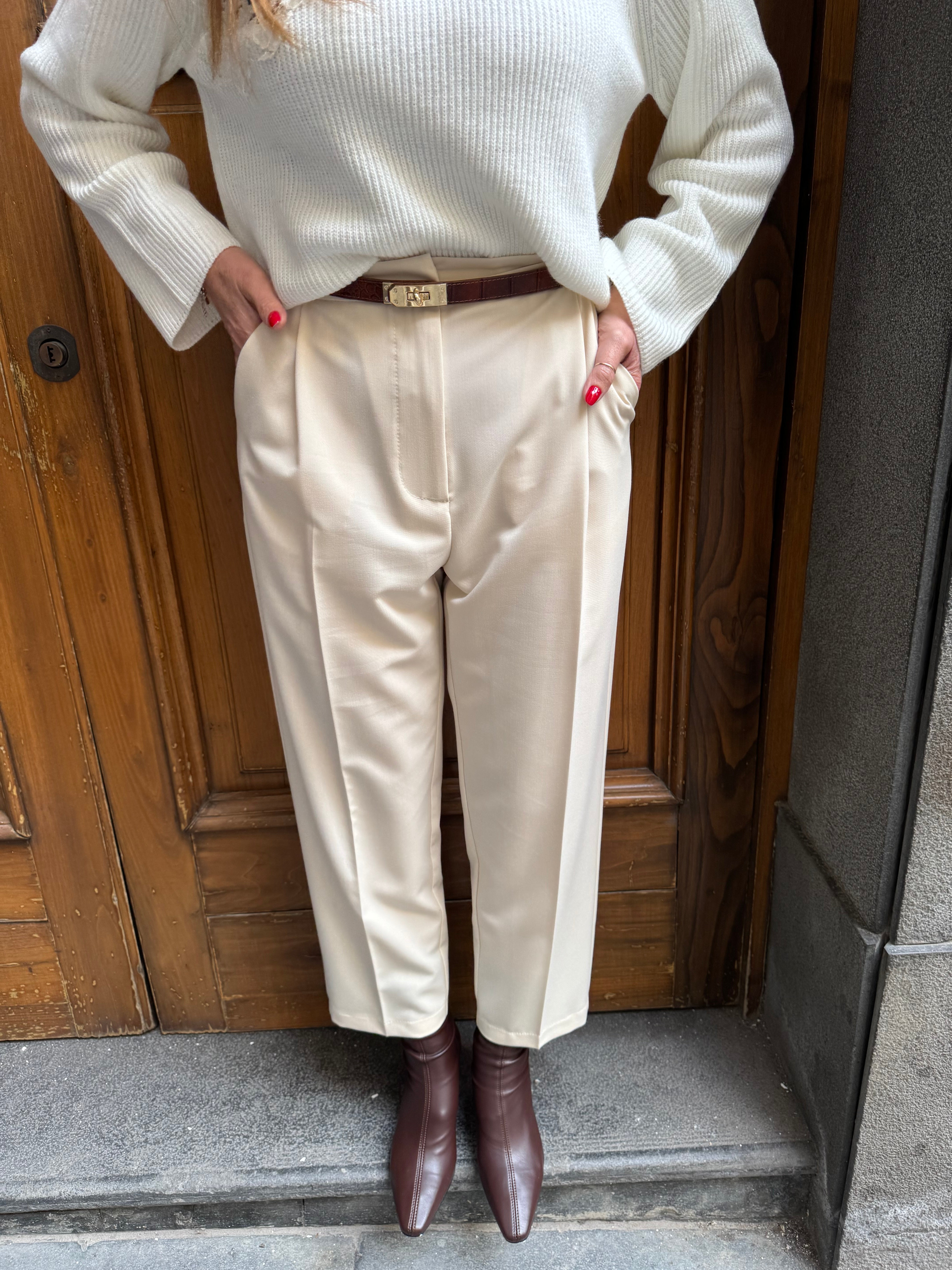 Pantaloni cropped a vita alta Imperial