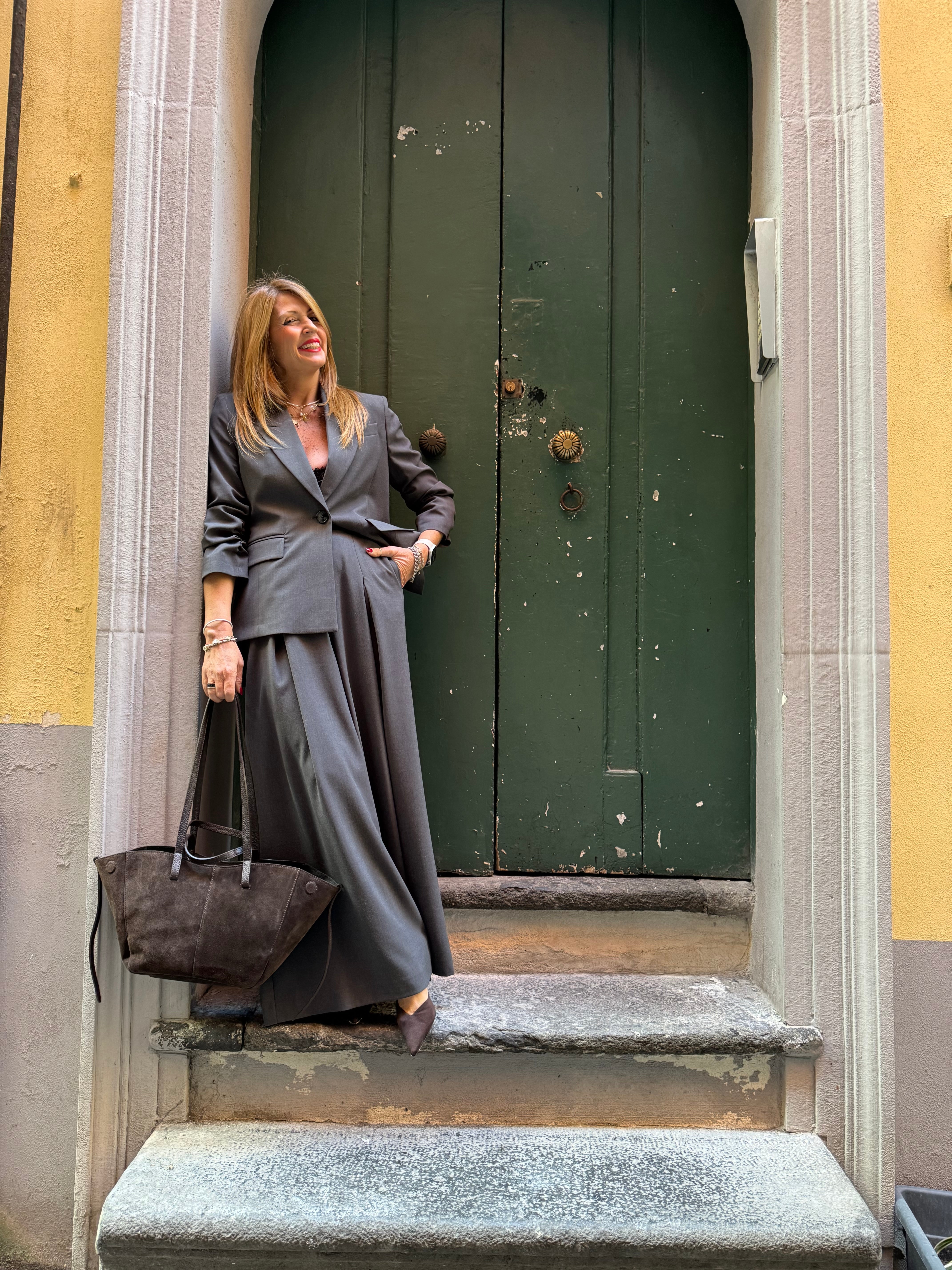 Blazer monopetto con maniche arricciate e tasche a patta Imperial