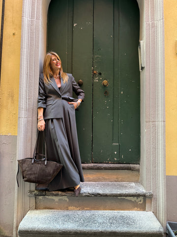 Blazer monopetto con maniche arricciate e tasche a patta Imperial