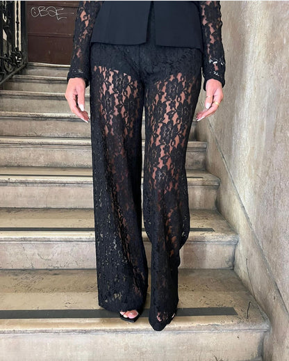 Pantalone palazzo in pizzo Imperial