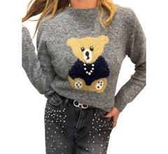 Maglia Teddy con dettagli gioiello Emisphere