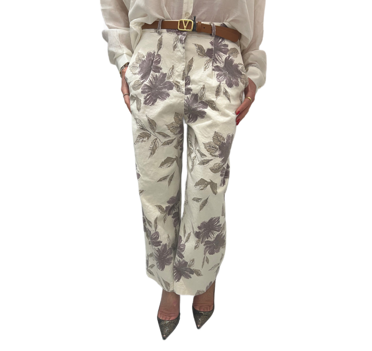 Pantalone stampa botanica Emisphere