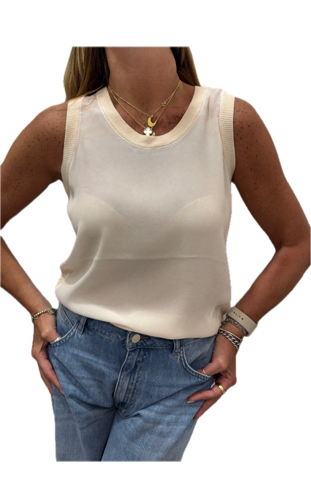 Canotta doppio tessuto Kaos Donna