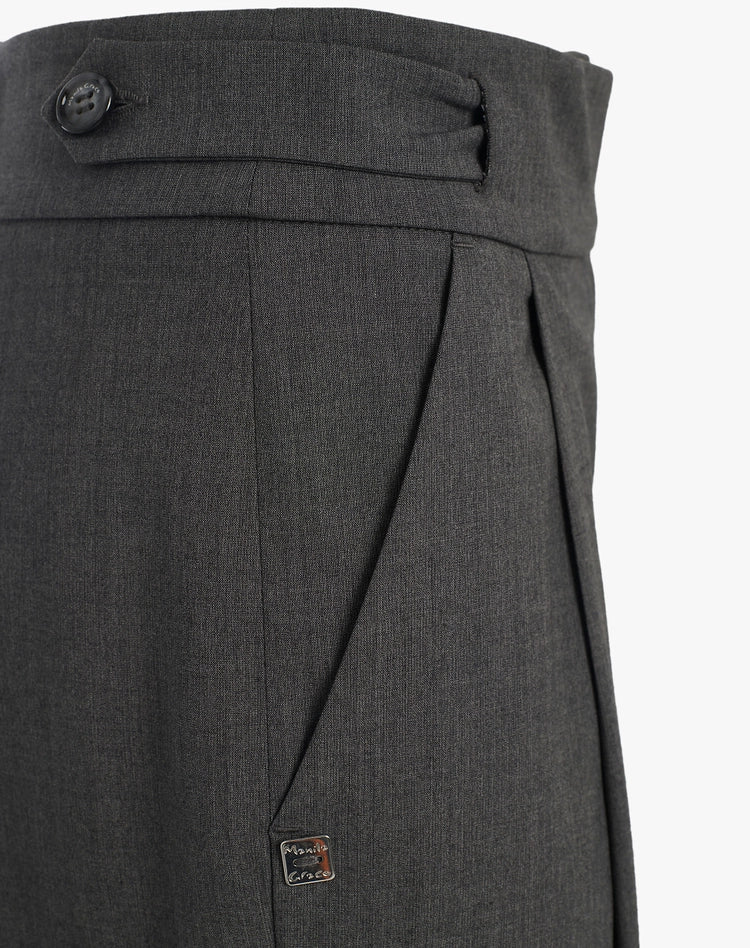 Pantalone palazzo in tessuto gessato Manila Grace