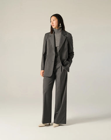 Pantalone palazzo in tessuto gessato Manila Grace