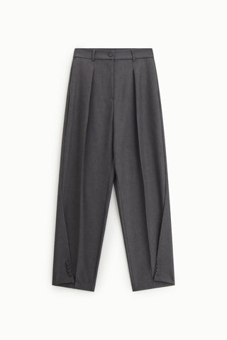 Pantaloni sartoriali ampi pinces chiusura frontale Imperial