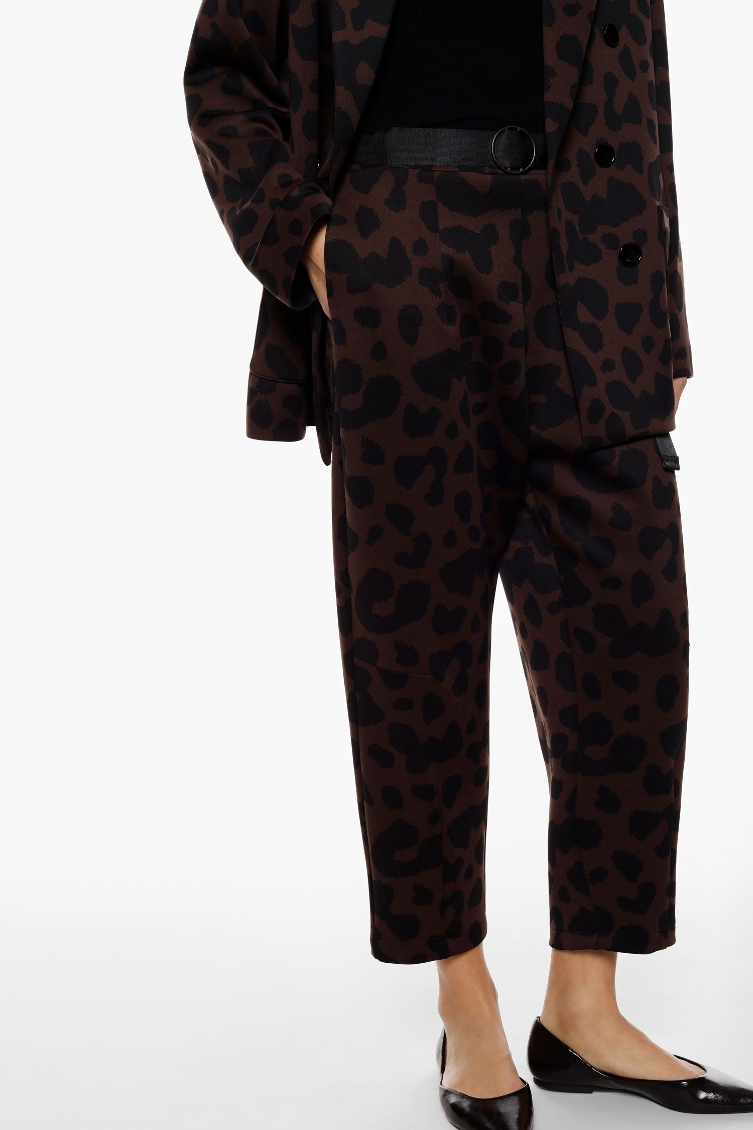 Pantaloni cropped vita alta stampa astratta Imperial