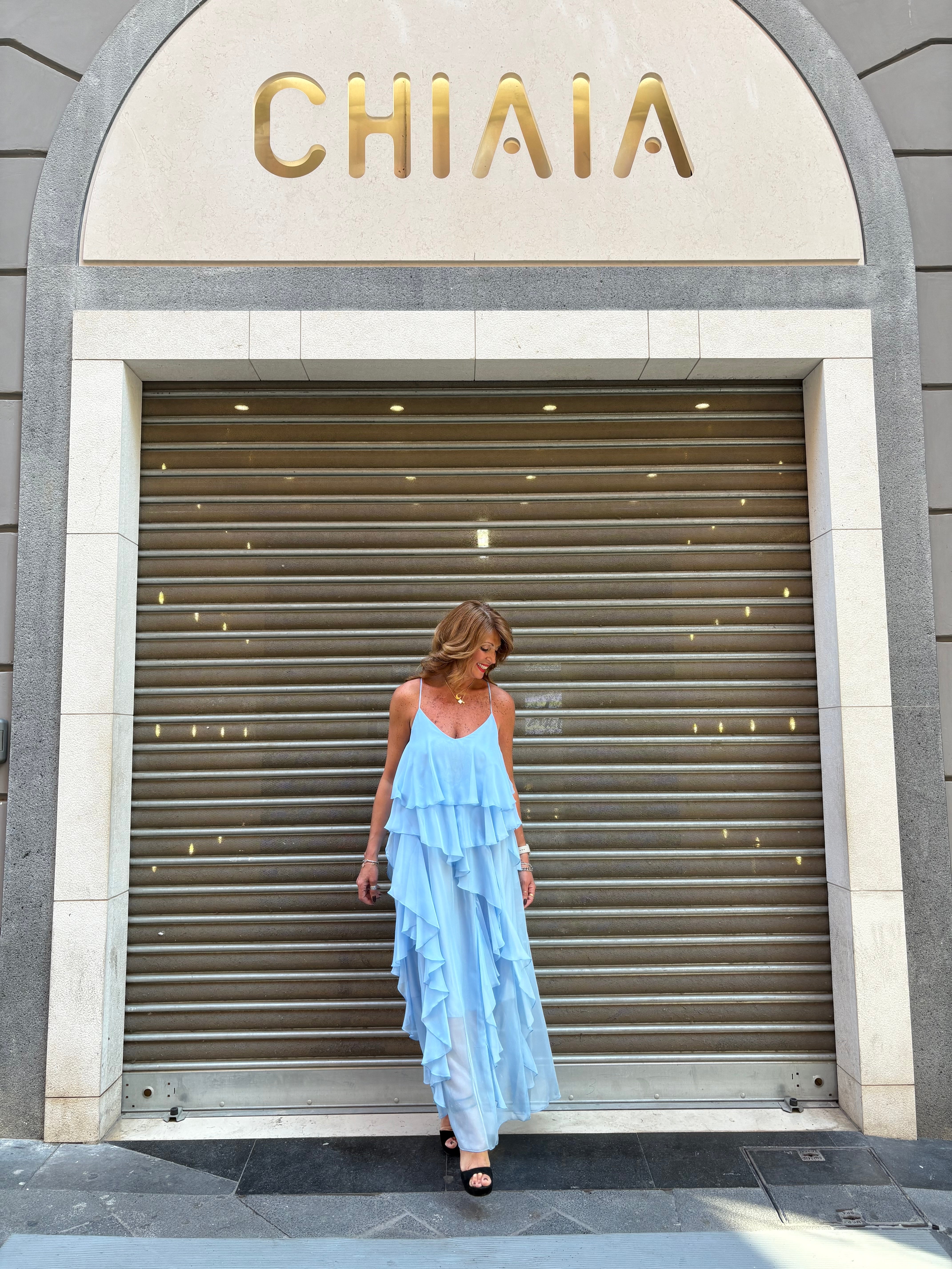 Vestito a strati con spalline sottili Imperial