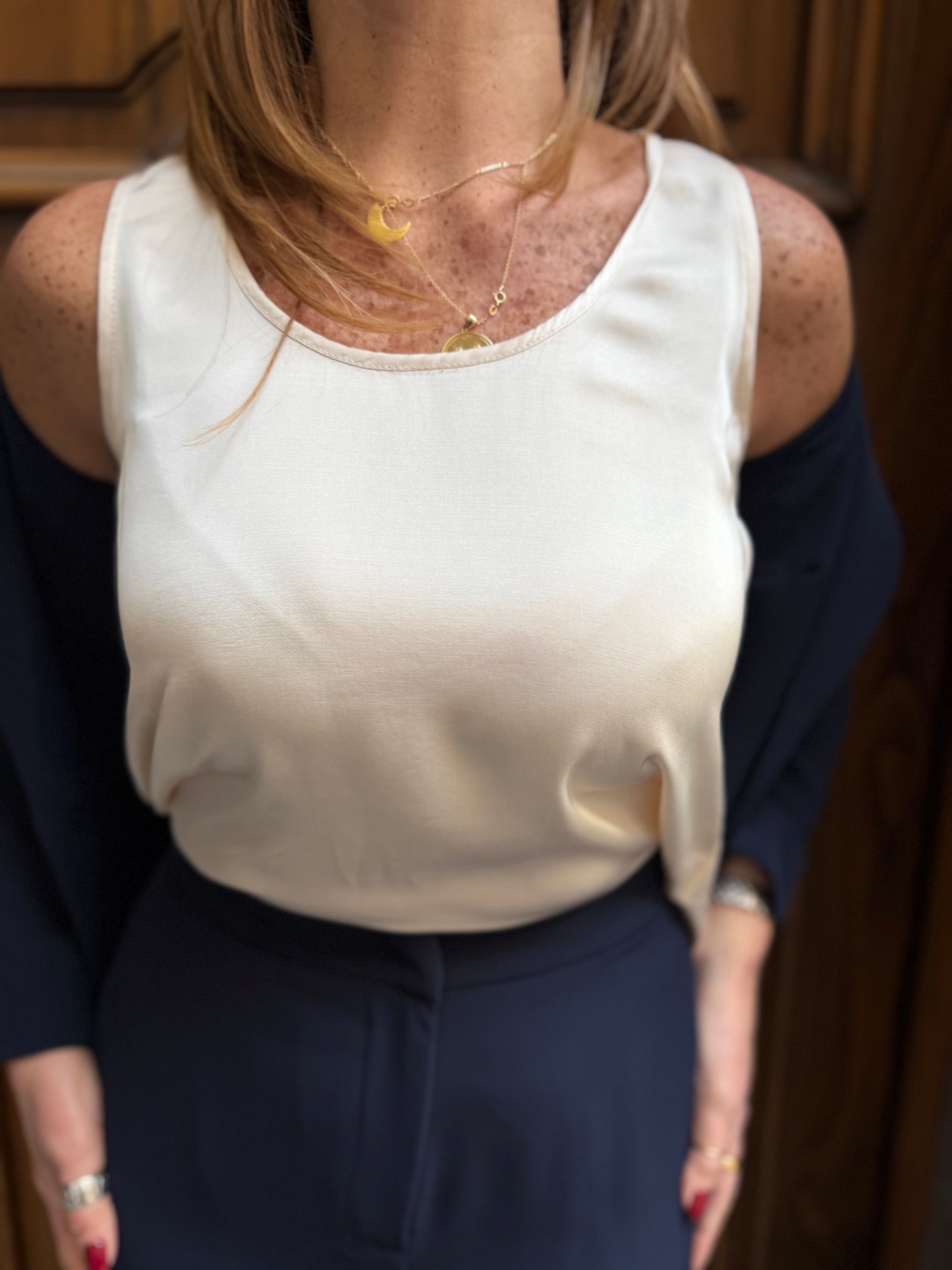 Canotta effetto satin Kaos Jeans