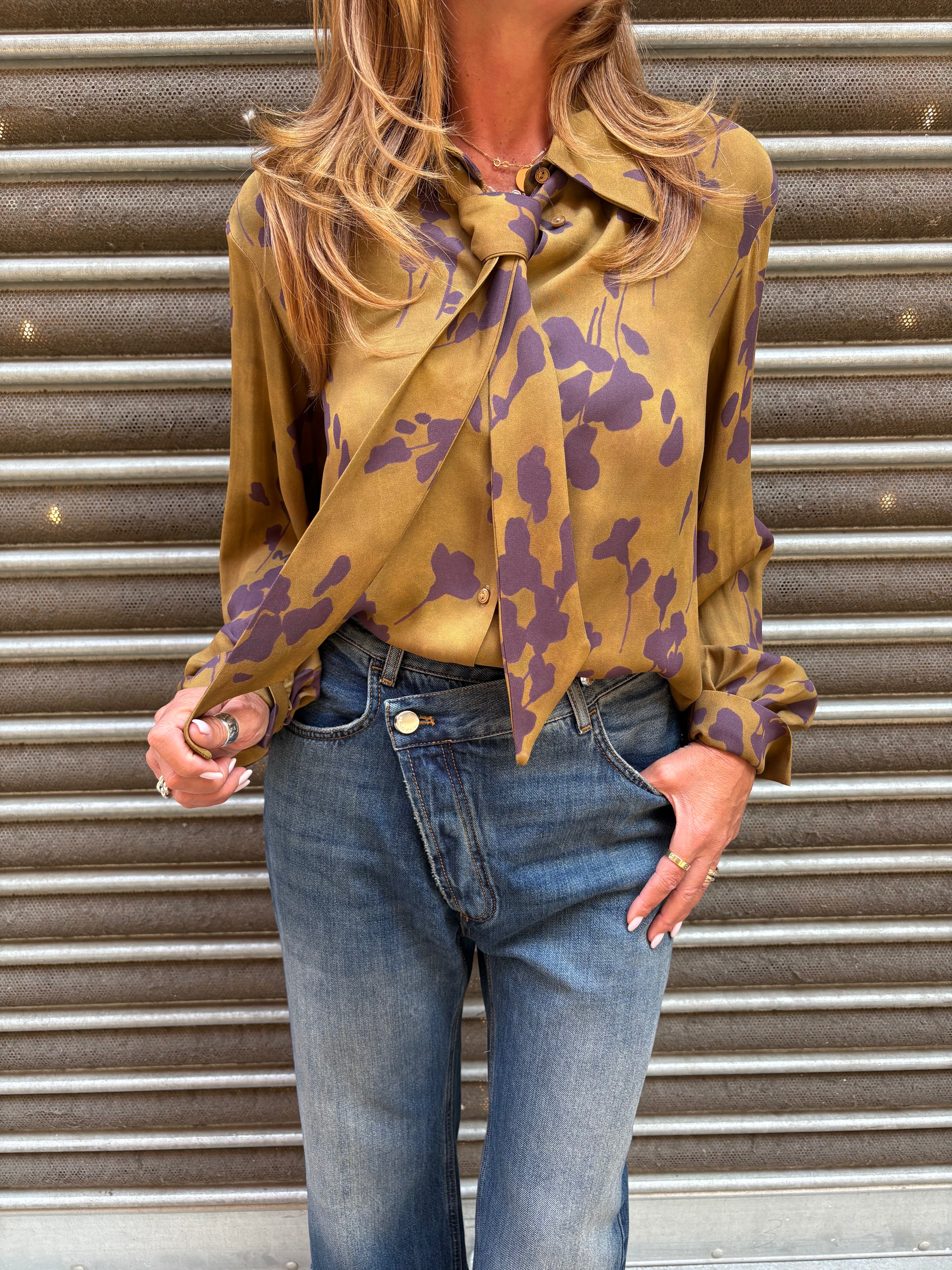Camicia stampa fiore Manila Grace