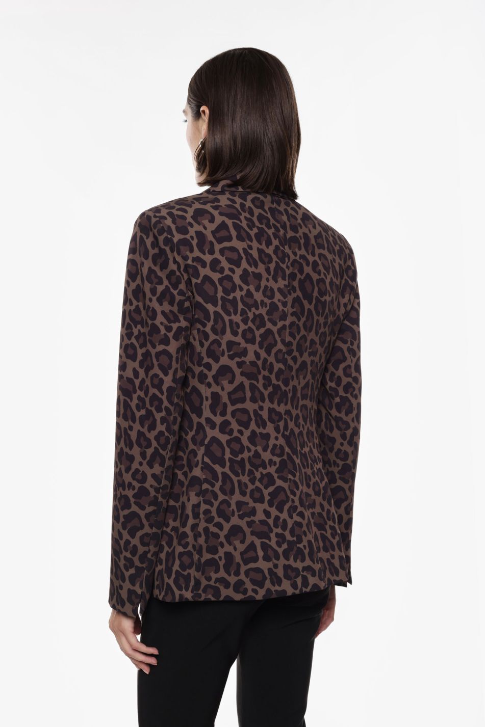 Blazer monopetto stampa animalier tasche frontali Imperial