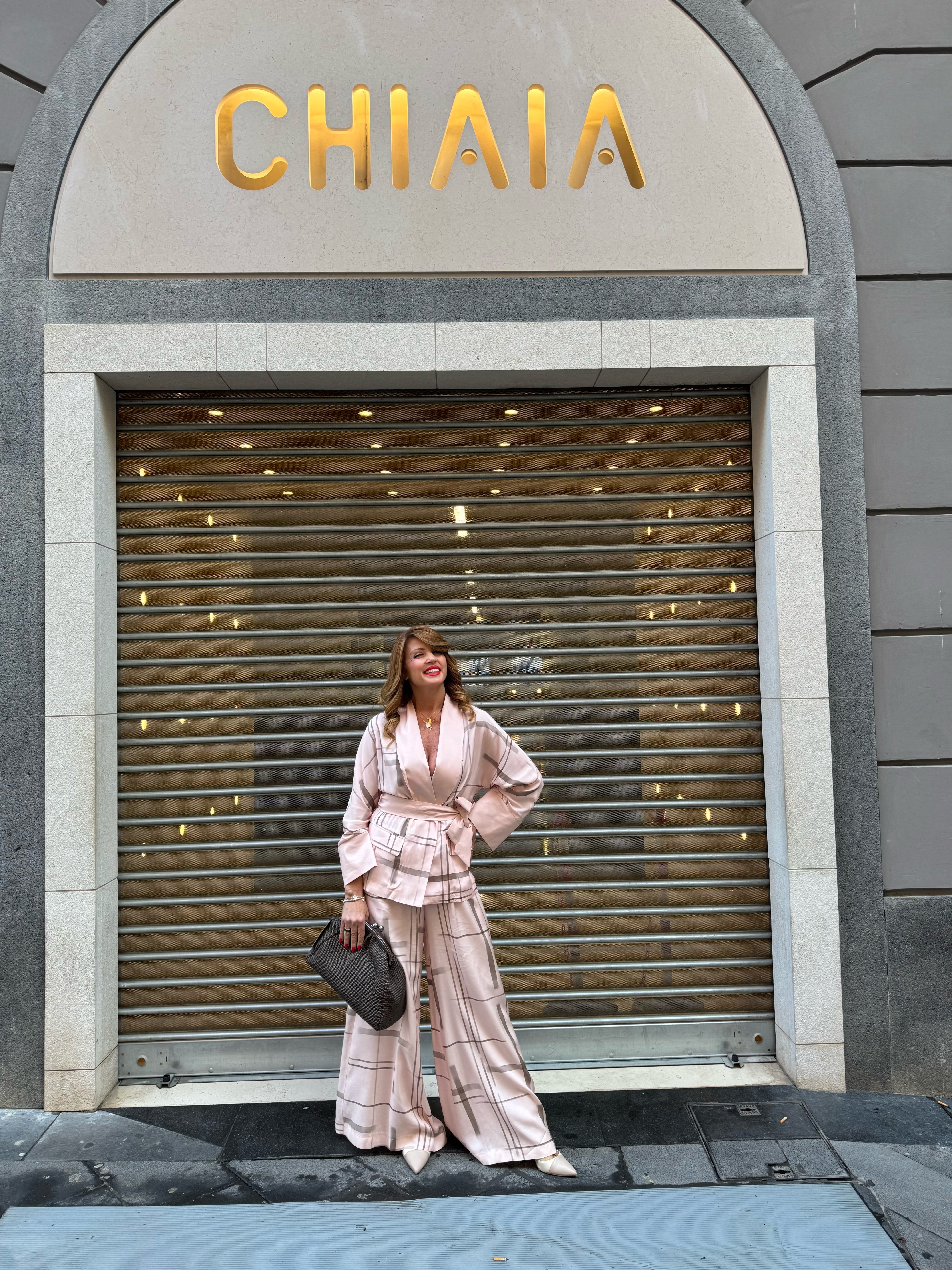 Completo con giacca a kimono fantasia Imperial