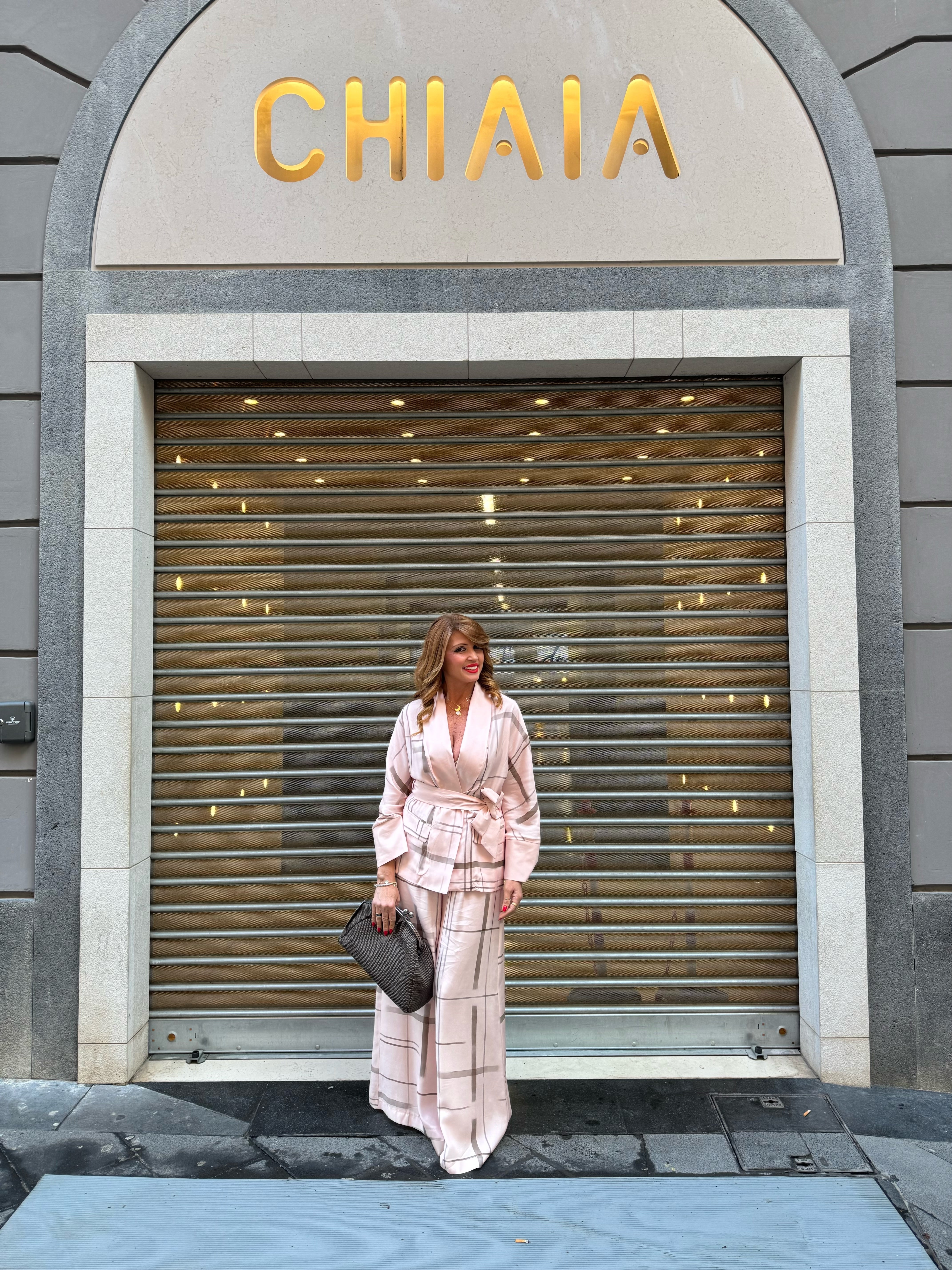 Completo con giacca a kimono fantasia Imperial